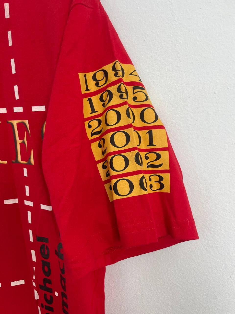 Ferrari × Formula 1 Michael Schumacher full print vintage tee Size US L / EU 52-54 / 3 - 4 Thumbnail