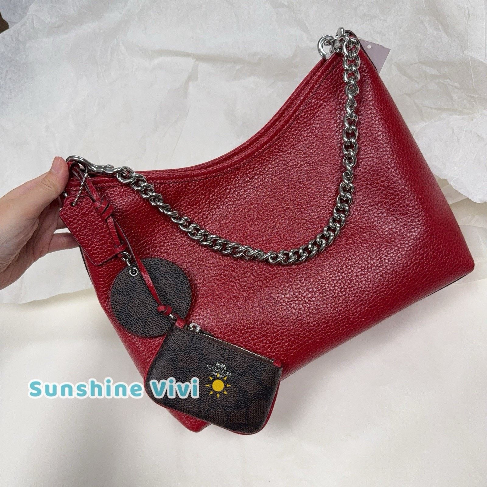 Coach NWT Coach Laurel Shoulder Bag Mirror Charm & Pouch CBI94 Size ONE SIZE - 7 Thumbnail
