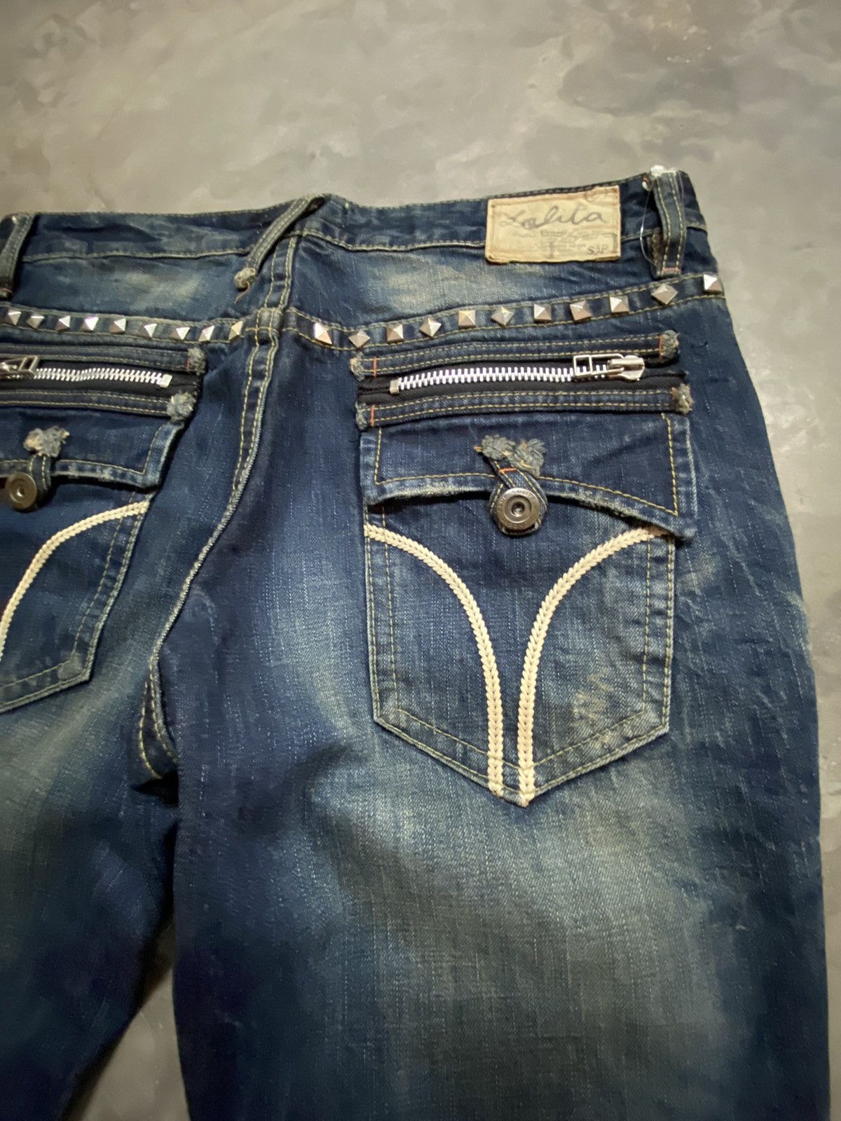 Japanese Brand Flare Jeans Japanese Lolita Mud Rusty Boot Cut Size US 36 / EU 52 - 5 Thumbnail