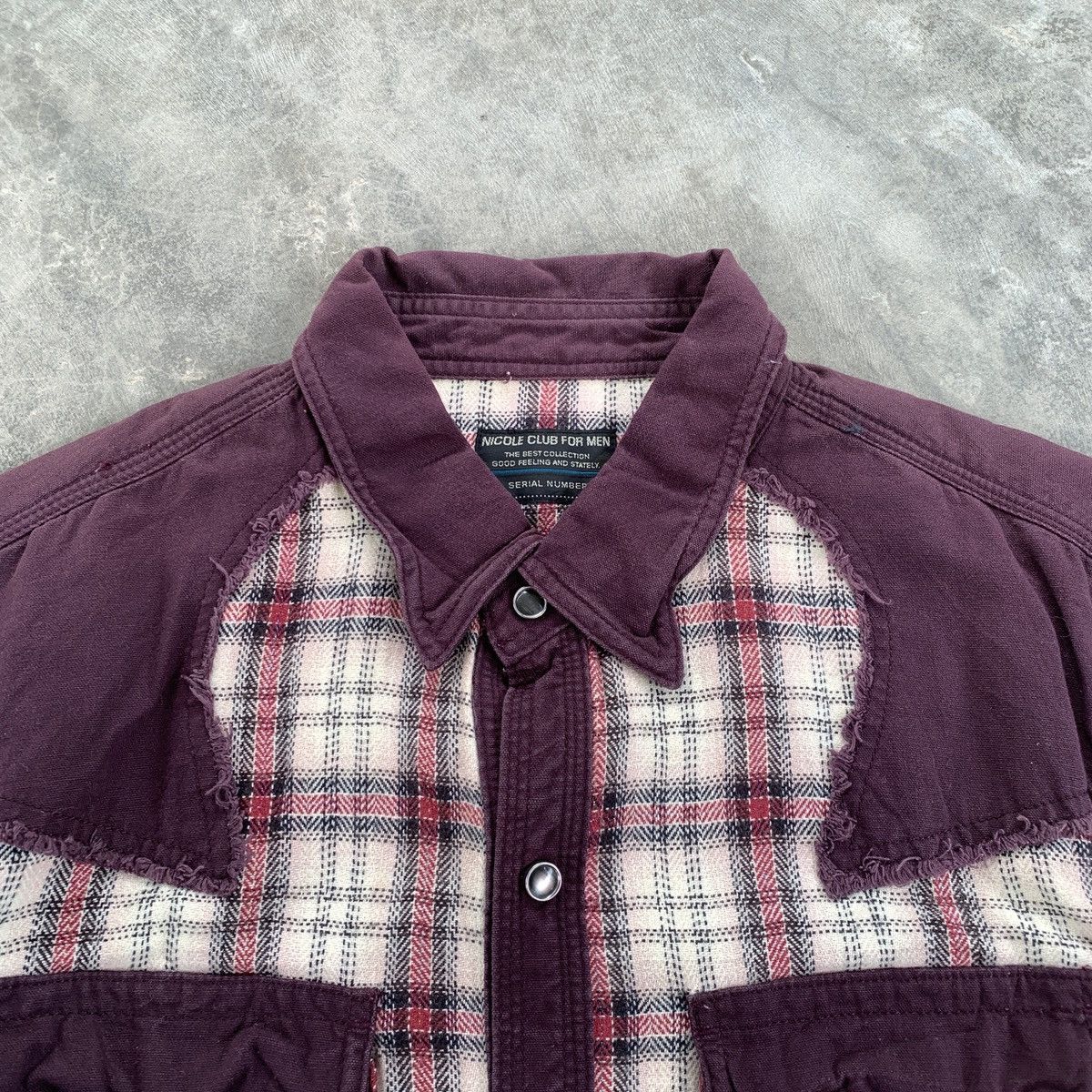 Japanese Brand 2000’s Nicole CFM Western Plaid Flanel Shirt Size US M / EU 48-50 / 2 - 3 Thumbnail