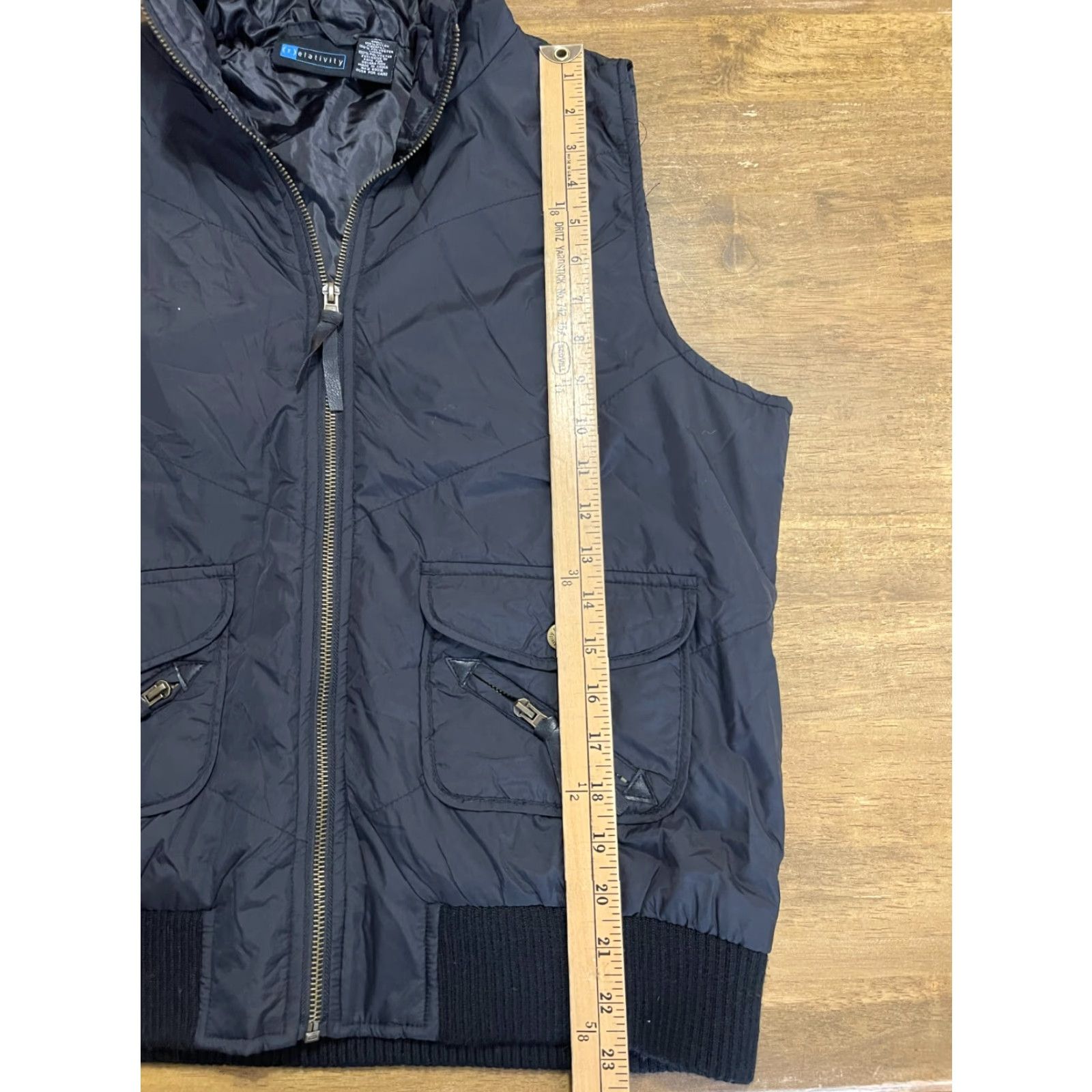 Vintage Relativity Jacket Women's XL Black Full Zip Hoodie Vest Zip Pockets Modern Basic Jacket Mens? Size XL / US 12-14 / IT 48-50 - 5 Thumbnail