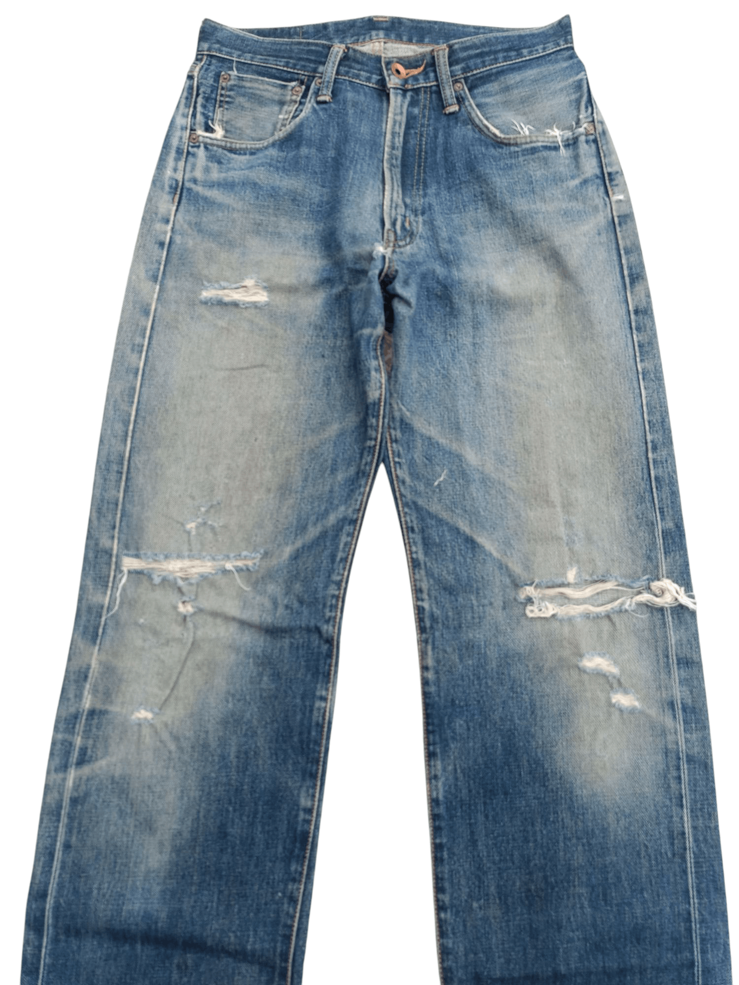 Edwin × Japanese Brand VINTAGE 505 Edwin Selvedge Jeans Distressed Orange Tab E249 Size US 28 / EU 44 - 5 Thumbnail