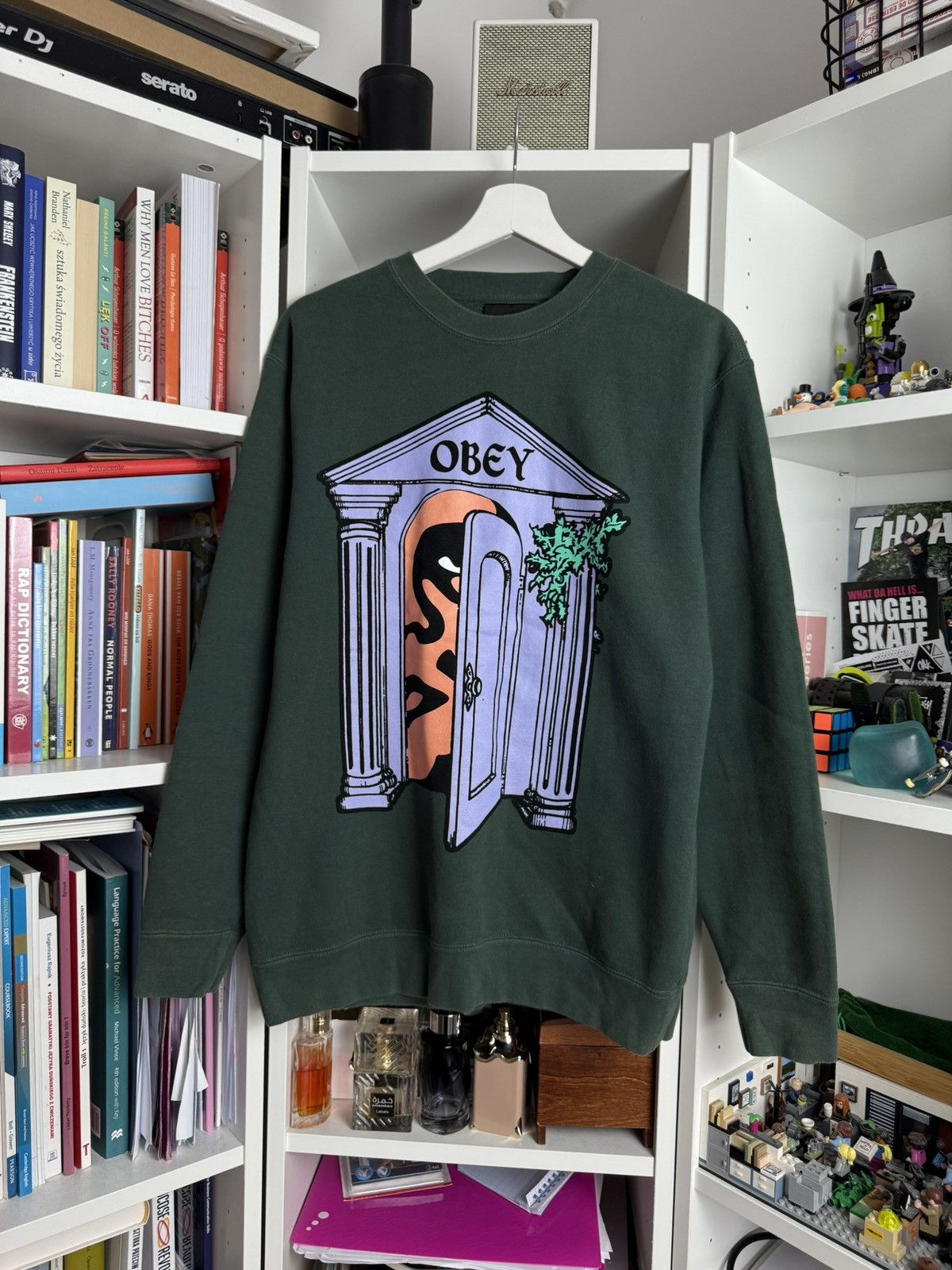 Obey × Vintage Vintage Obey grave logo baggy sweatshirt S skate stussy Size US S / EU 44-46 / 1 - 1 Thumbnail