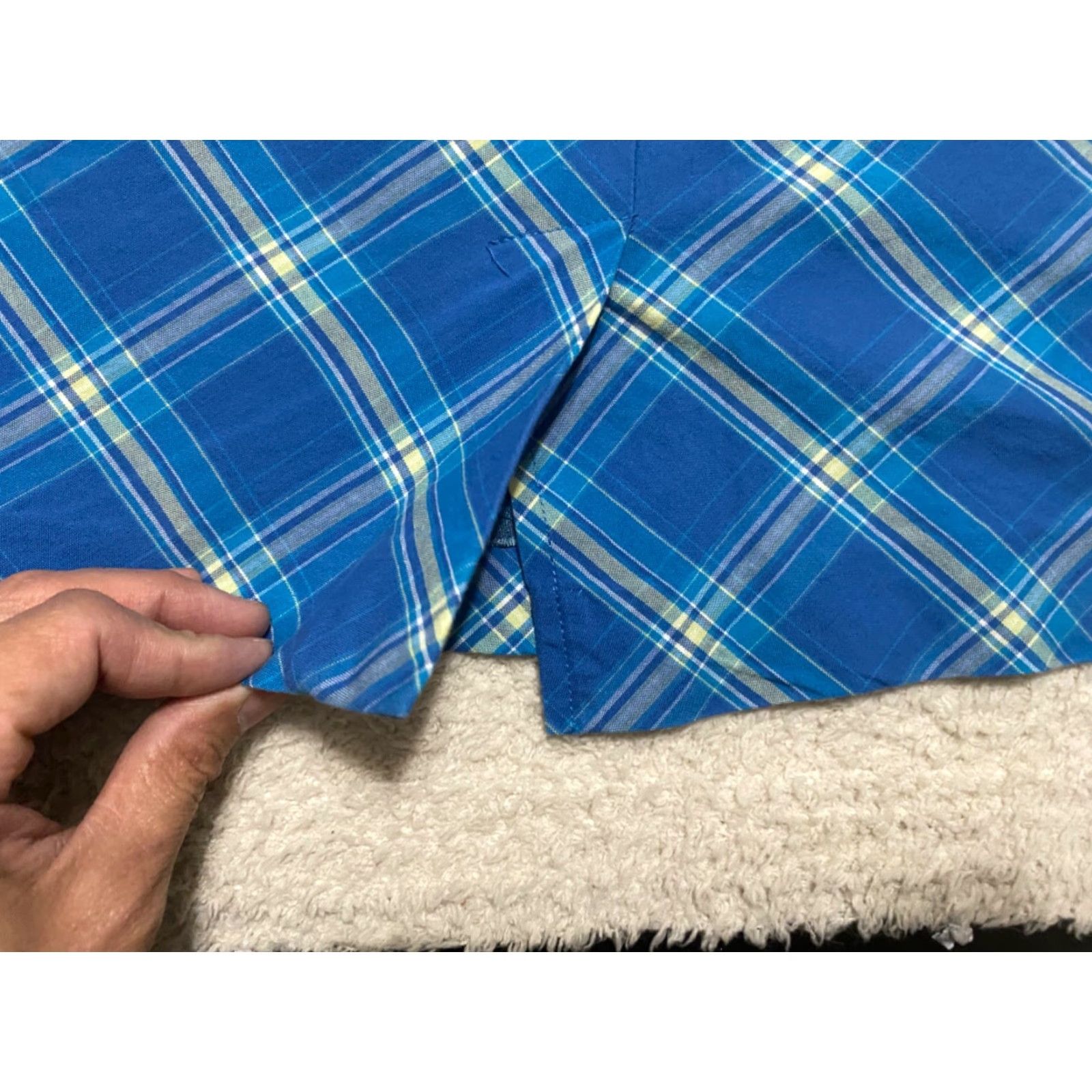 Talbots Talbots Skirt Womens 6 Pencil Straight Office Work Plaid Check Blue Cotton Career Casual Size 28" / US 6 / IT 42 - 3 Thumbnail