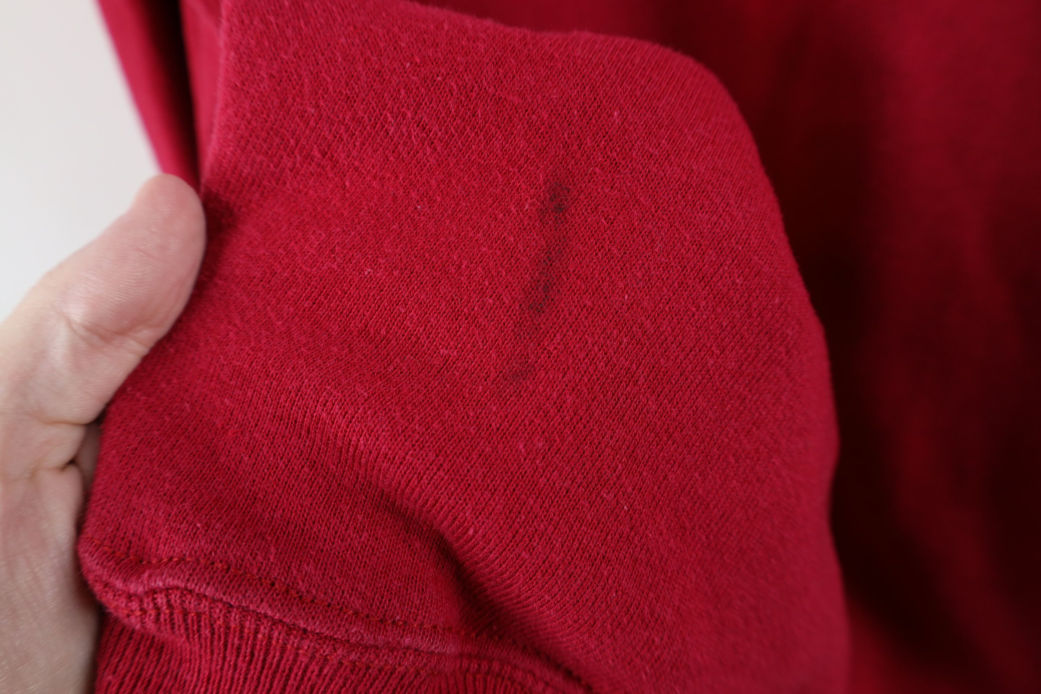 Vintage Vintage 80s Streetwear Blank Crewneck Sweatshirt Red USA Size US XL / EU 56 / 4 - 4 Thumbnail