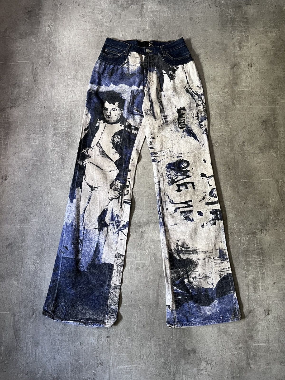 Just Cavalli Just Cavalli Napoleon Print flared jeans 2000s Size 28" / US 6 / IT 42 - 1 Thumbnail