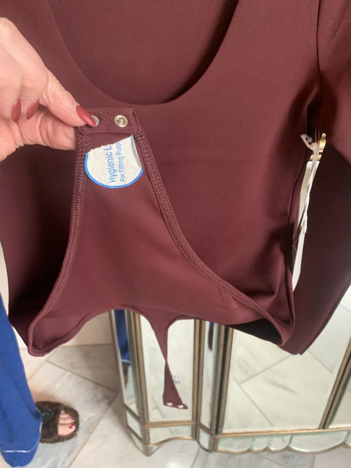 Good American Good American burgundy bodysuit top, Medium Size M / US 6-8 / IT 42-44 - 2 Thumbnail