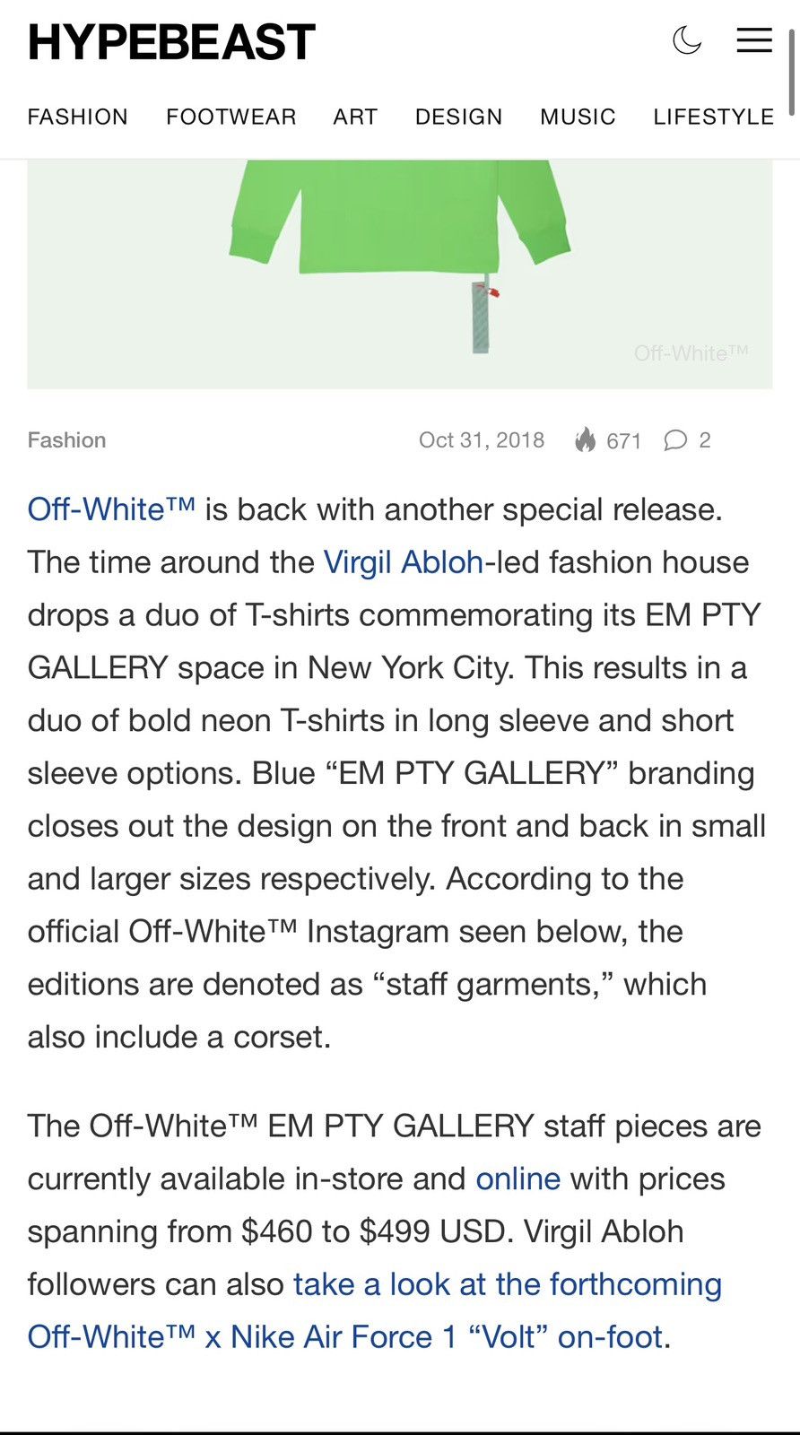 Other Off-White EM PTY Gallery T-Shirt RARE XL Size US XXL / EU 58 / 5 - 10 Thumbnail
