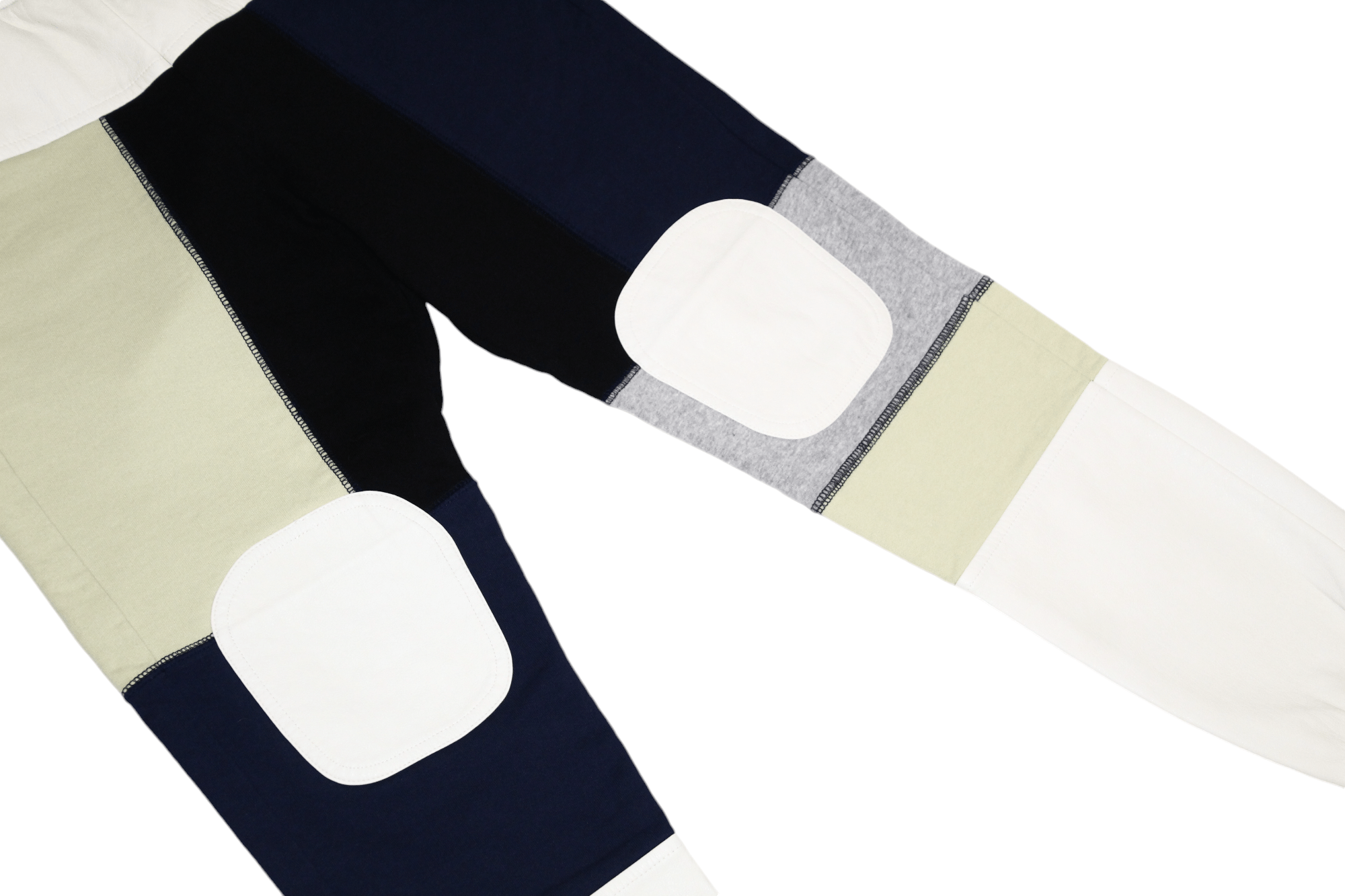 GR-Uniforma 💥GR-Uniforma Patchwork Panel Sweatpants faux leather trim Size US 30 / EU 46 - 3 Thumbnail