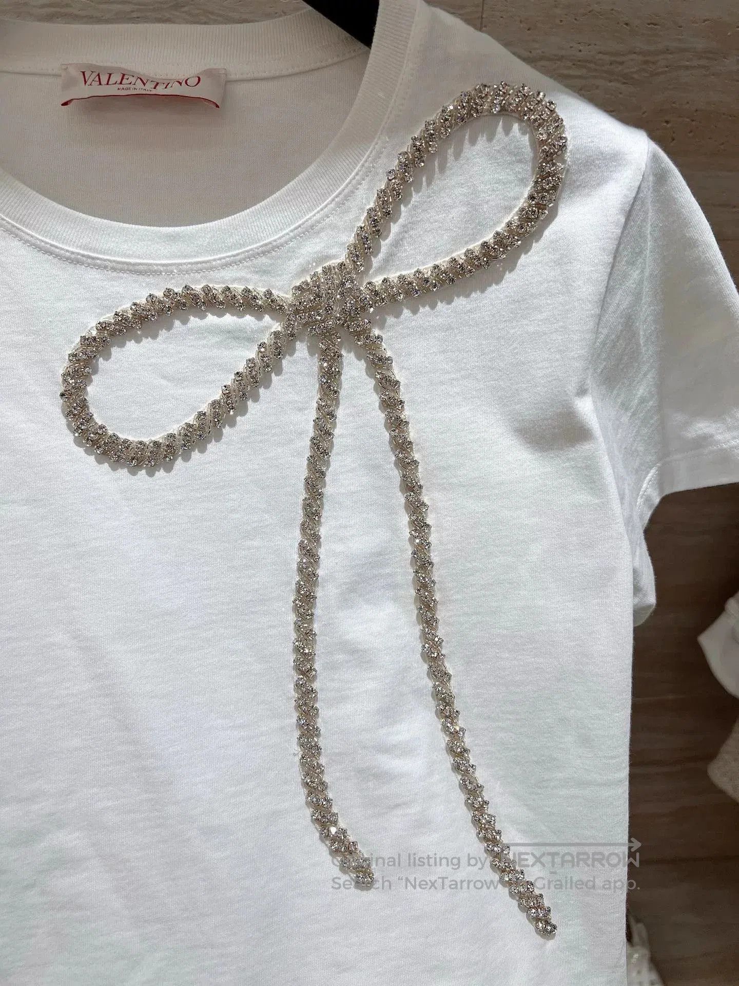 Valentino Valentino Crystal Bow Short Sleeve Top. Size US S / EU 44-46 / 1 - 2 Thumbnail