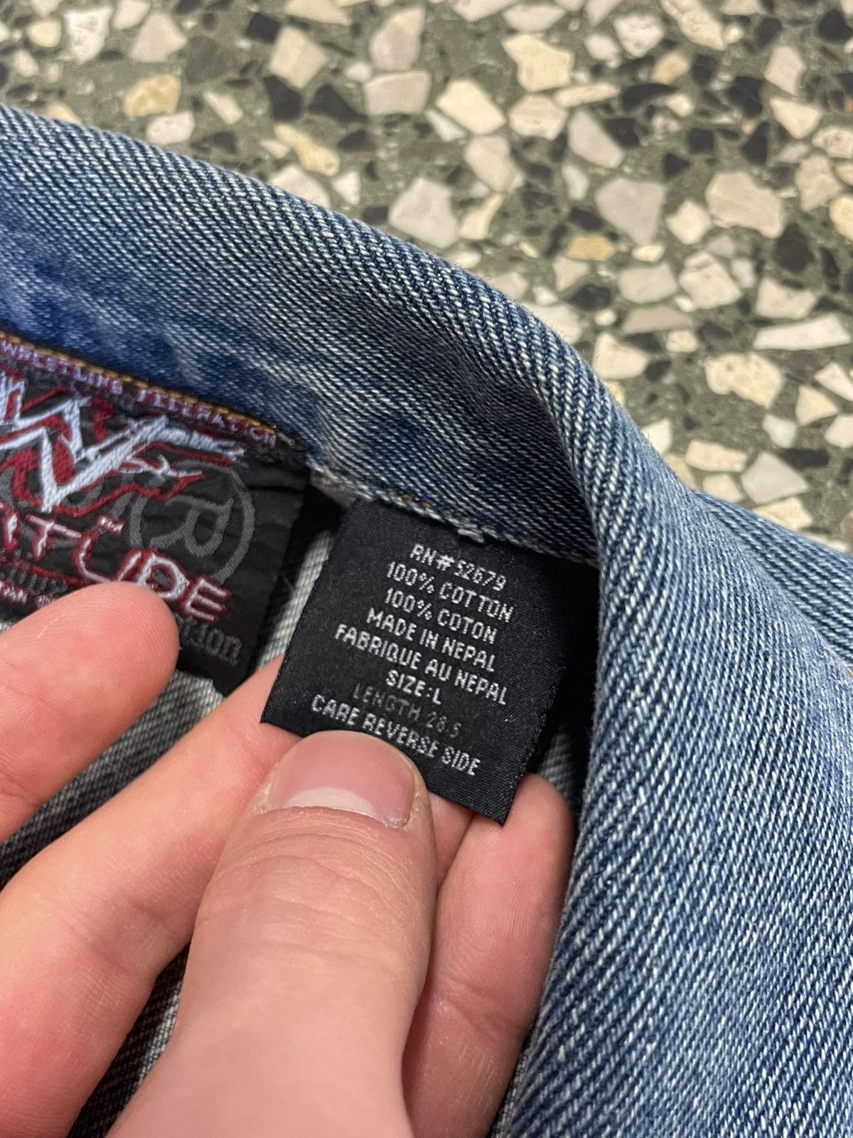WWF Vntage Stone Cold Steve Austin Jeans vest WWF Attitude 1999 Size US L / EU 52-54 / 3 - 11 Thumbnail