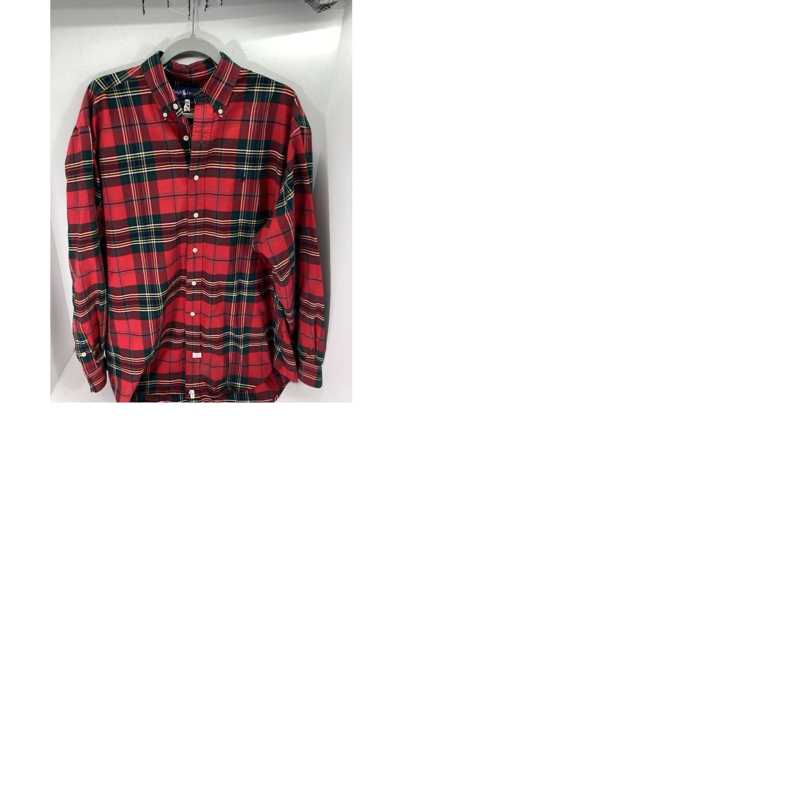 Ralph Lauren VINTAGE Ralph Lauren Shirt Men L Red Plaid Long Sleeve Button Cotton Mens Size US L / EU 52-54 / 3 - 9 Thumbnail