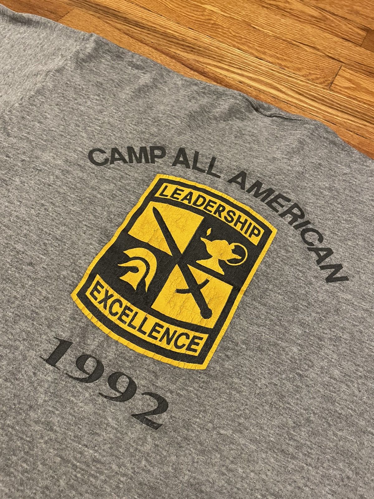 Jerzees × Vintage Vtg 90s Special Forces Camp All American Military T Shirt Size US XL / EU 56 / 4 - 3 Thumbnail