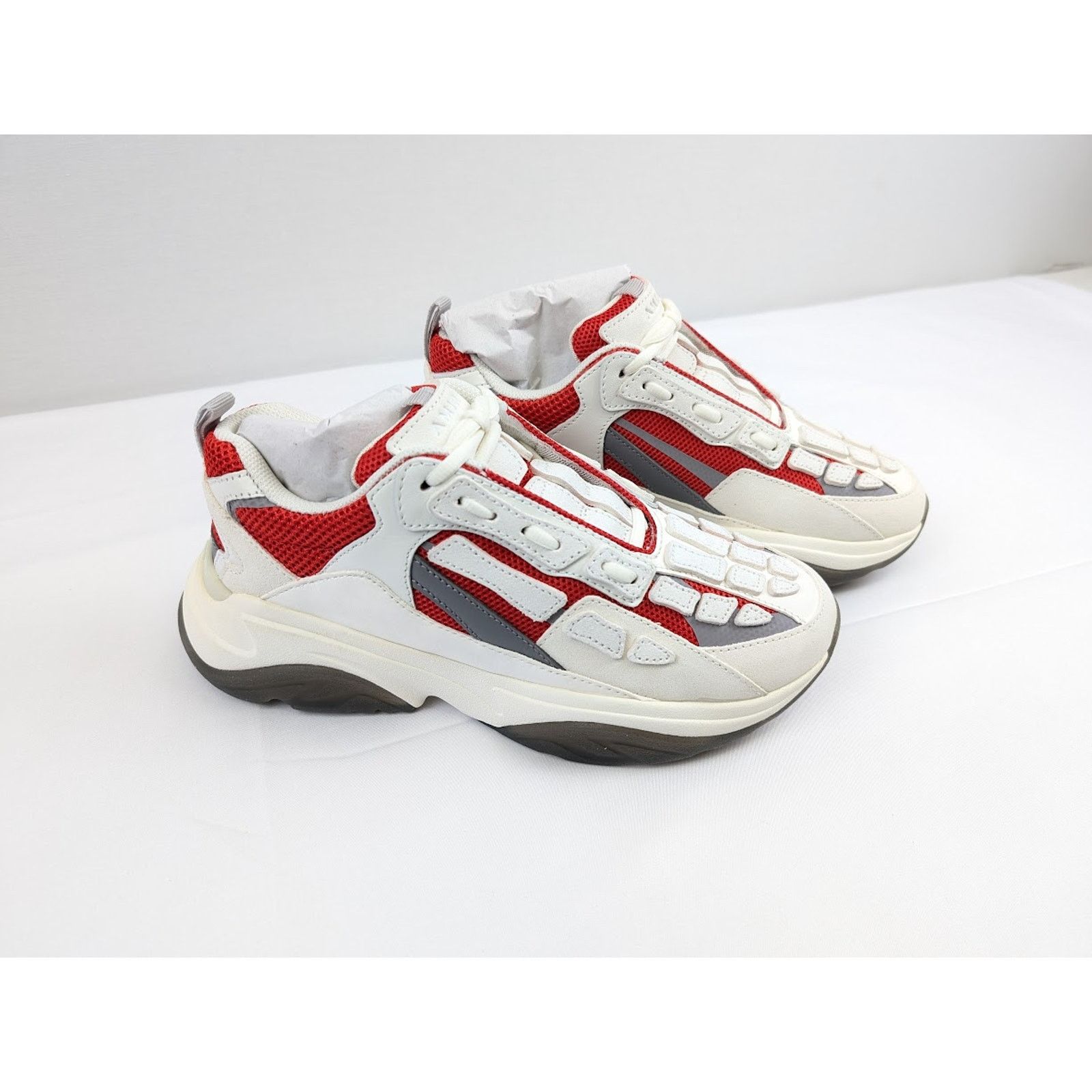 Amiri o1rshd1 Bone Runners in Red/White Size US 12 / EU 45 - 15 Thumbnail