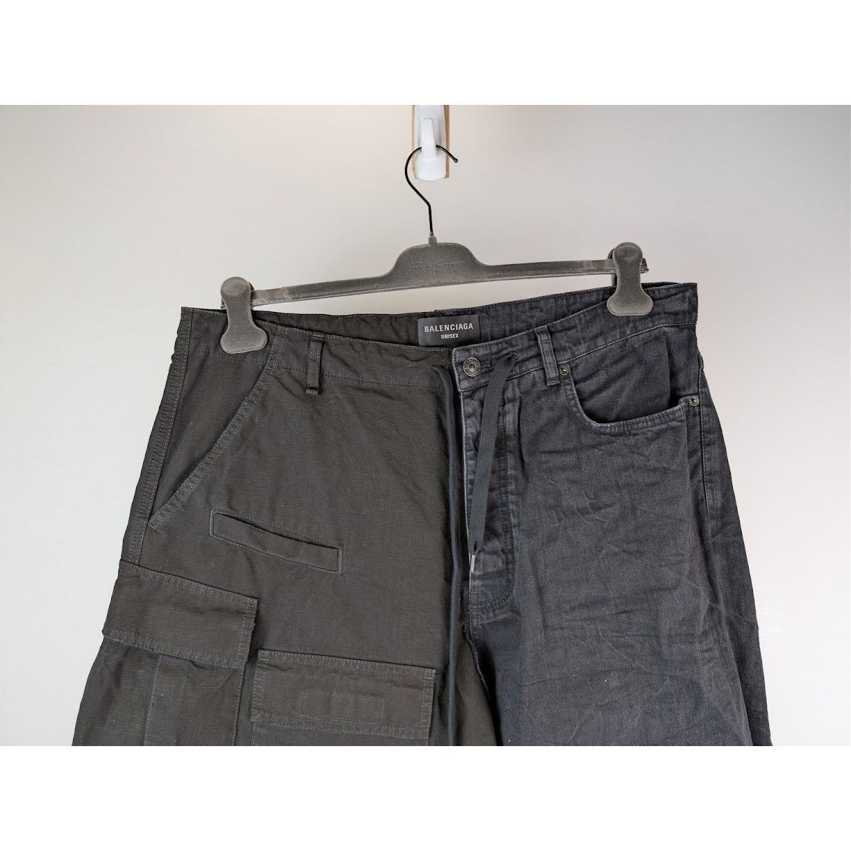 Balenciaga o1rshd1 Hybrid Baggy Denim Pants in Black Size US 30 / EU 46 - 2 Thumbnail