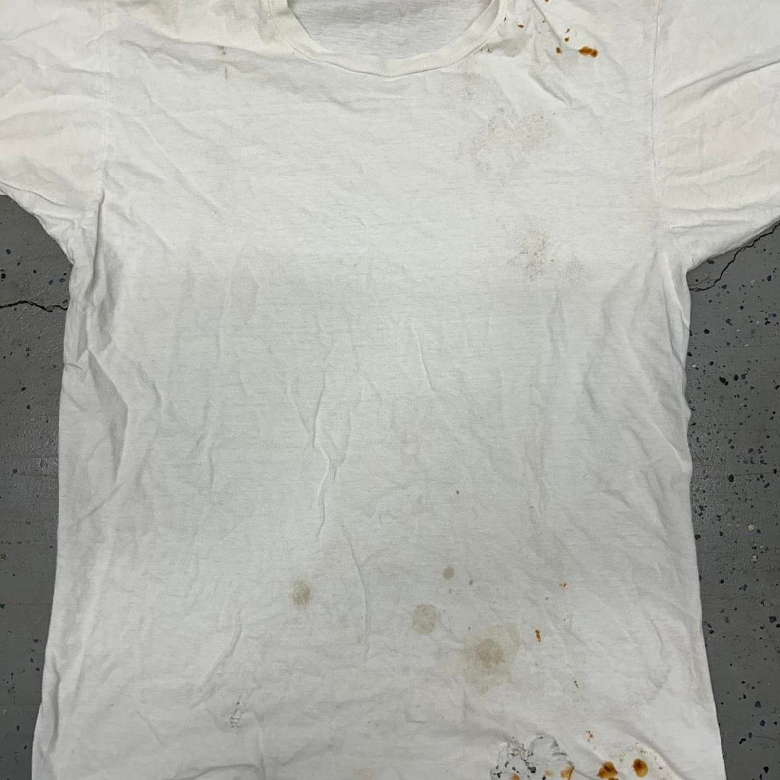 Other White vintage Distressed 60s/70s cotton t-shirt Size US L / EU 52-54 / 3 - 2 Thumbnail
