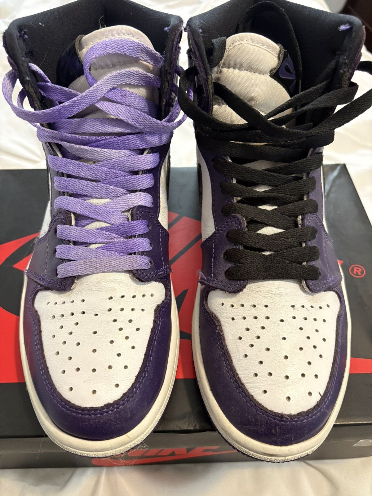 Jordan Brand jordan 1 retro high og court purple Size US 7.5 / EU 40-41 - 3 Thumbnail