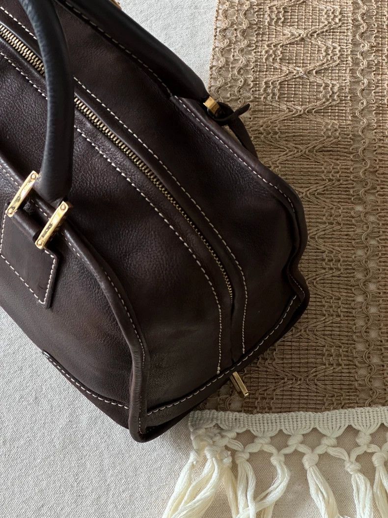 Loewe loewe Brown tortoiseshell beaded bag in washed skin 2503-Ne Size ONE SIZE - 6 Thumbnail