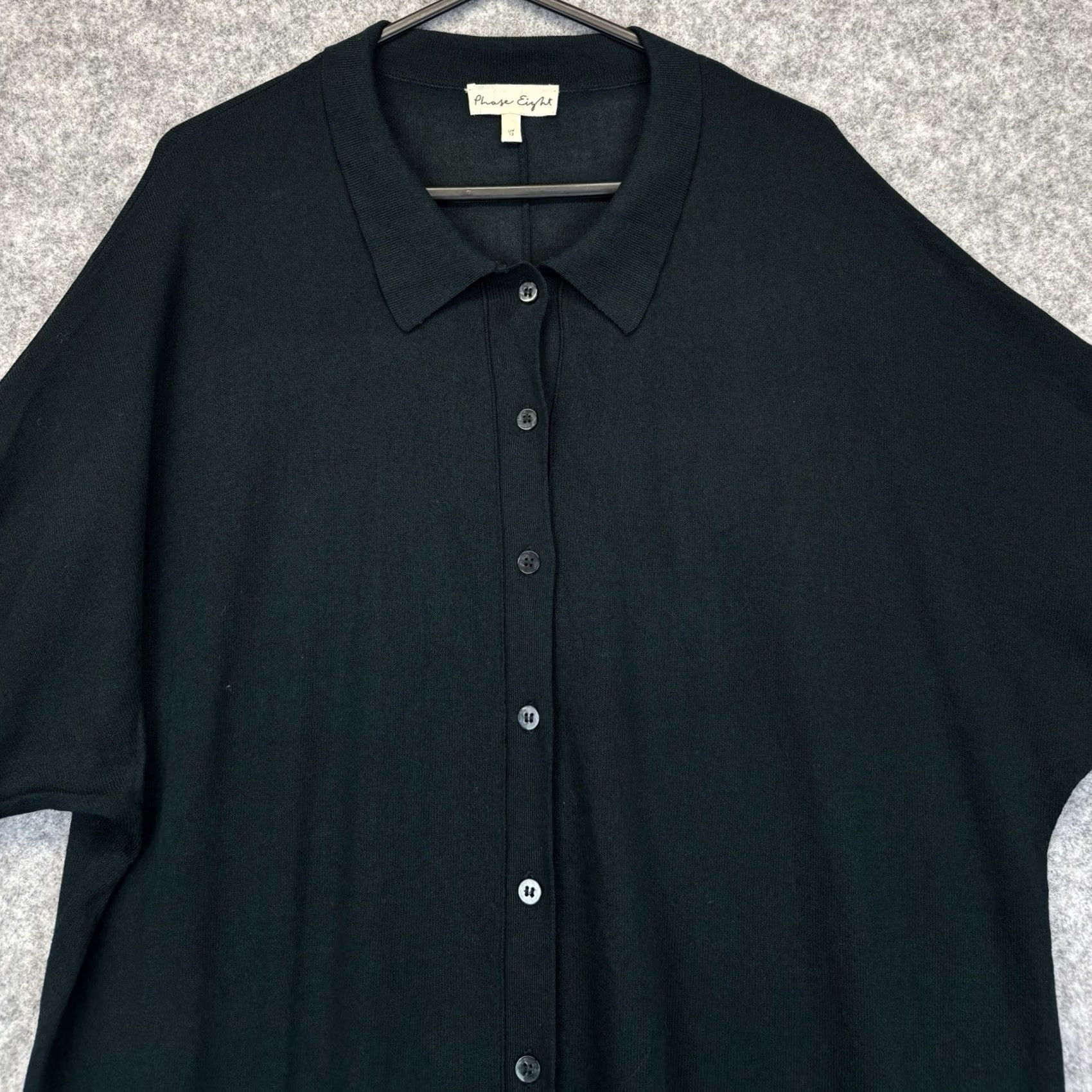 Vintage VINTAGE? No — Phase Eight knitted jumper dress 12 dark green 3/4 sleeve button up Women’s Size XL / US 12-14 / IT 48-50 - 4 Thumbnail