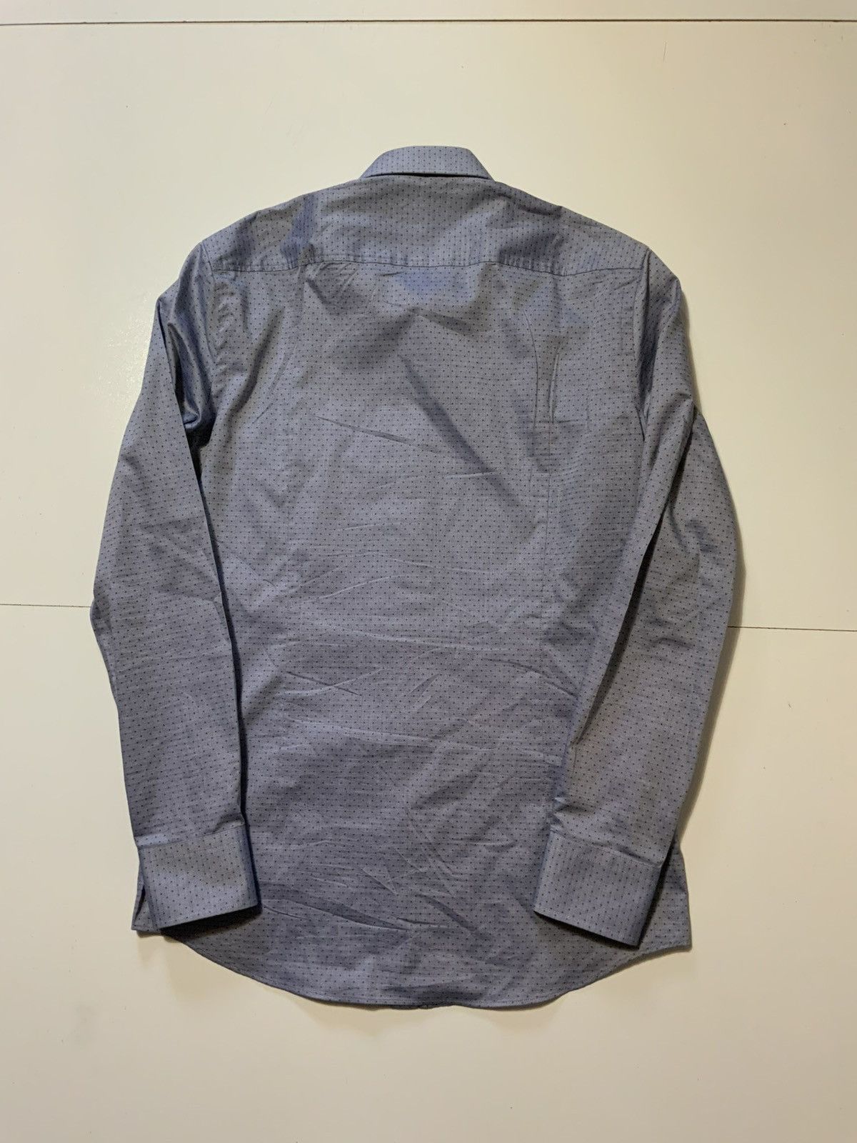 Hugo Boss $155 Hugo Boss Jason Slim Blue Polka Dot Button Dress Shirt Size US S / EU 44-46 / 1 - 2 Thumbnail