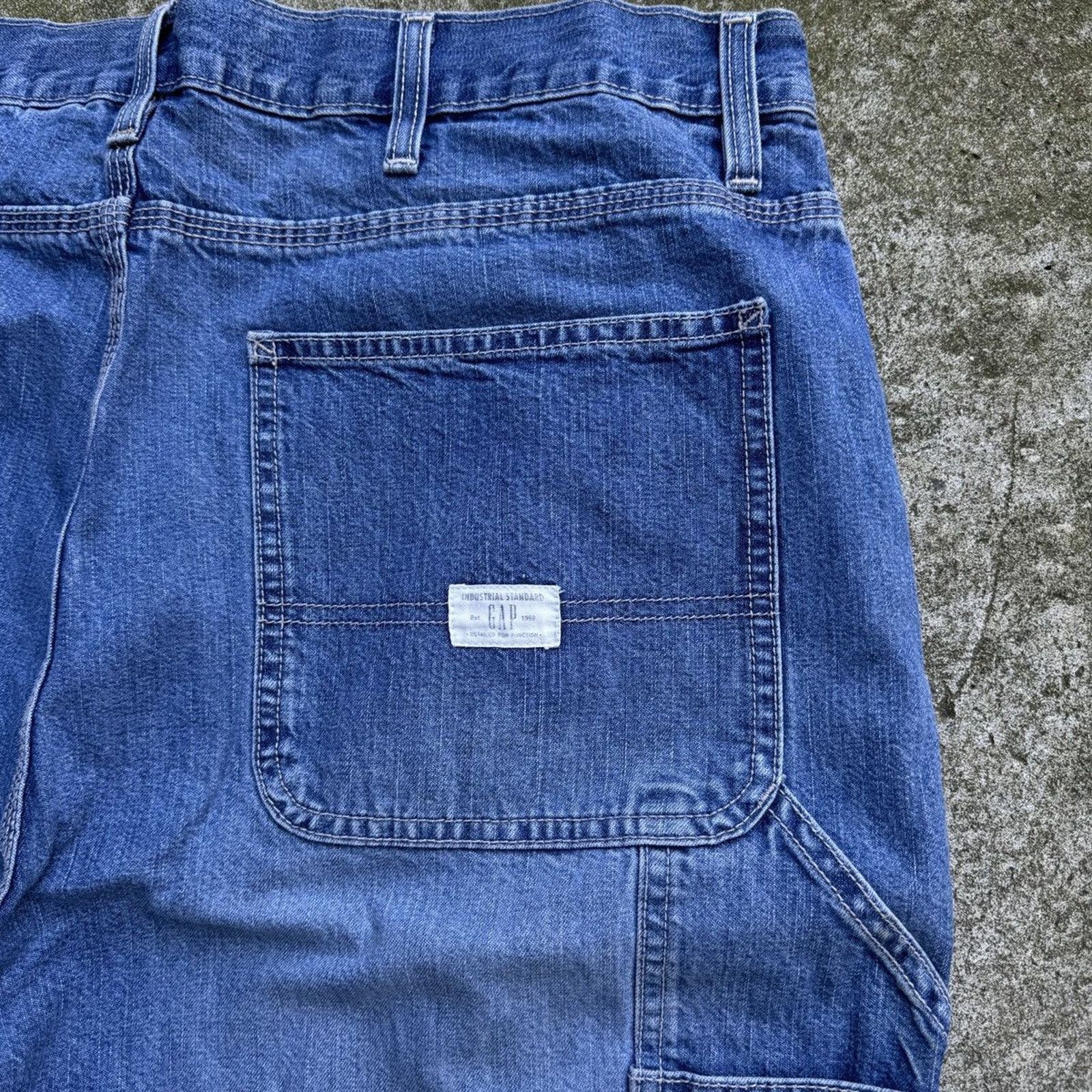 Gap Vintage Y2K Gap Faded Baggy Carpenter Skater Jean Shorts Size US 38 / EU 54 - 9 Thumbnail
