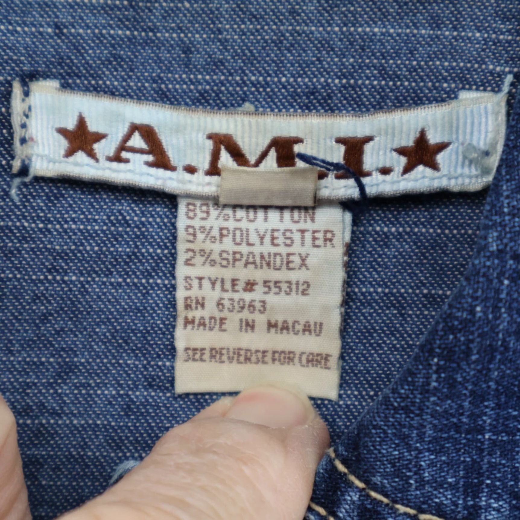 Vintage VINTAGE AMI Denim Jacket Women Size M Blue Trucker Cowgirl Western Jacket Size M / US 6-8 / IT 42-44 - 7 Thumbnail