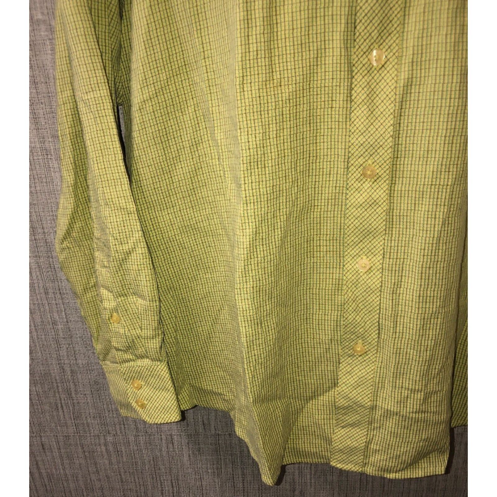 BUGATCHI Bugatchi Uomo Mens Green Long Sleeve Button Front Shirt Size XXL Size US XXL / EU 58 / 5 - 4 Thumbnail