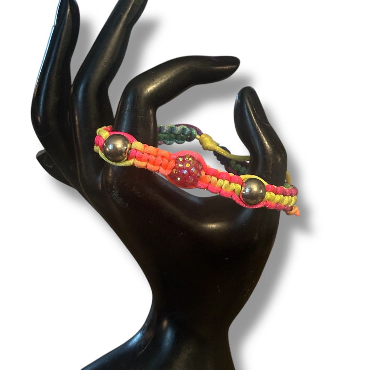 Other Rainbow woven bead adjustable cord bracelet Size ONE SIZE - 2 Thumbnail