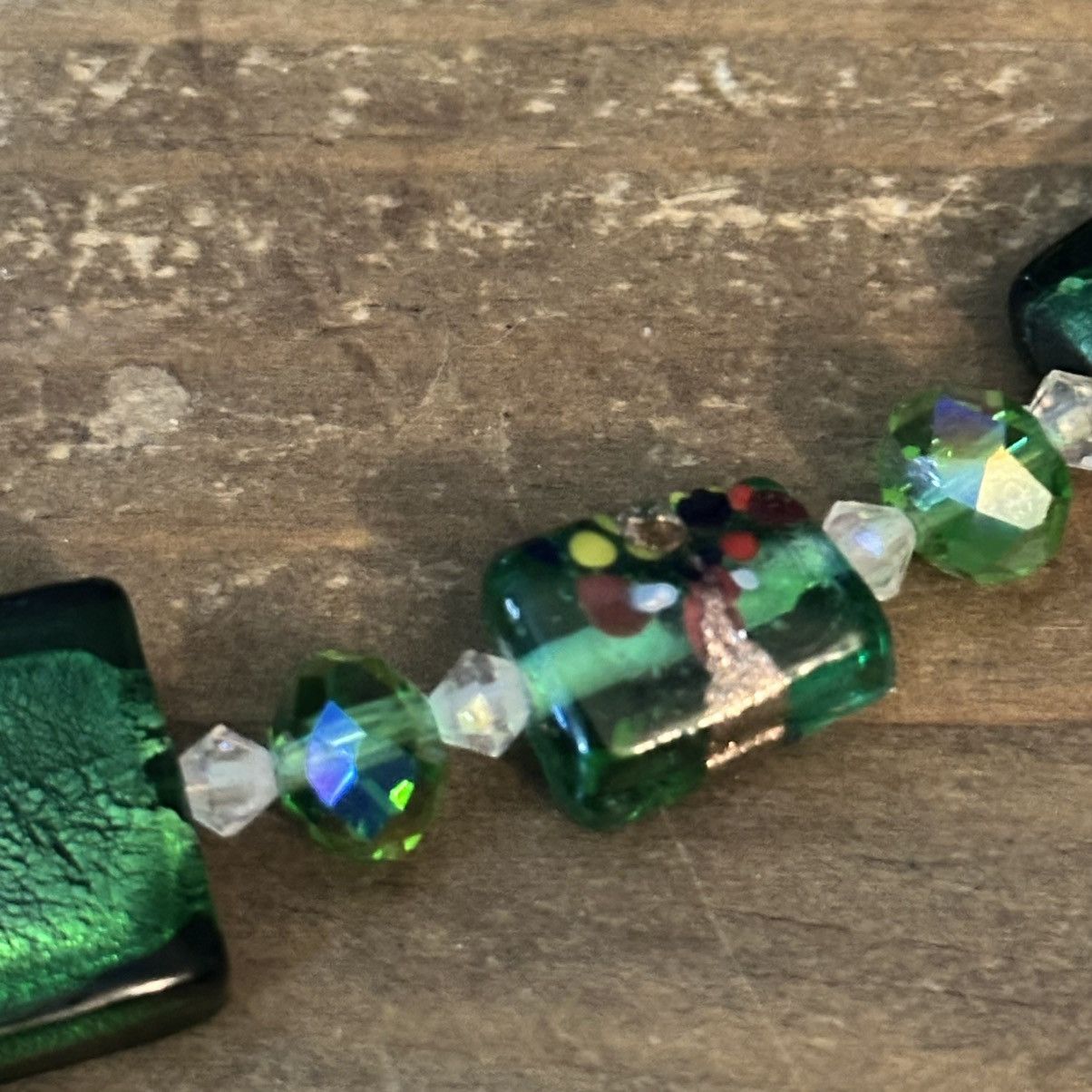 Other Green Murano glass bead necklace and ring set Size ONE SIZE - 6 Thumbnail