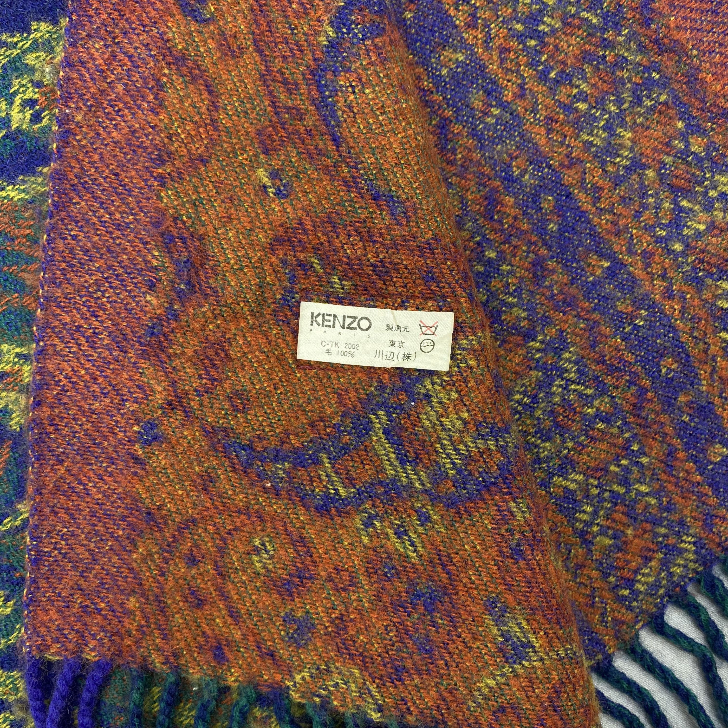 Kenzo Vintage Kenzo Scarf Muffler Wool Paisley Fringe Scarves Size ONE SIZE - 4 Thumbnail