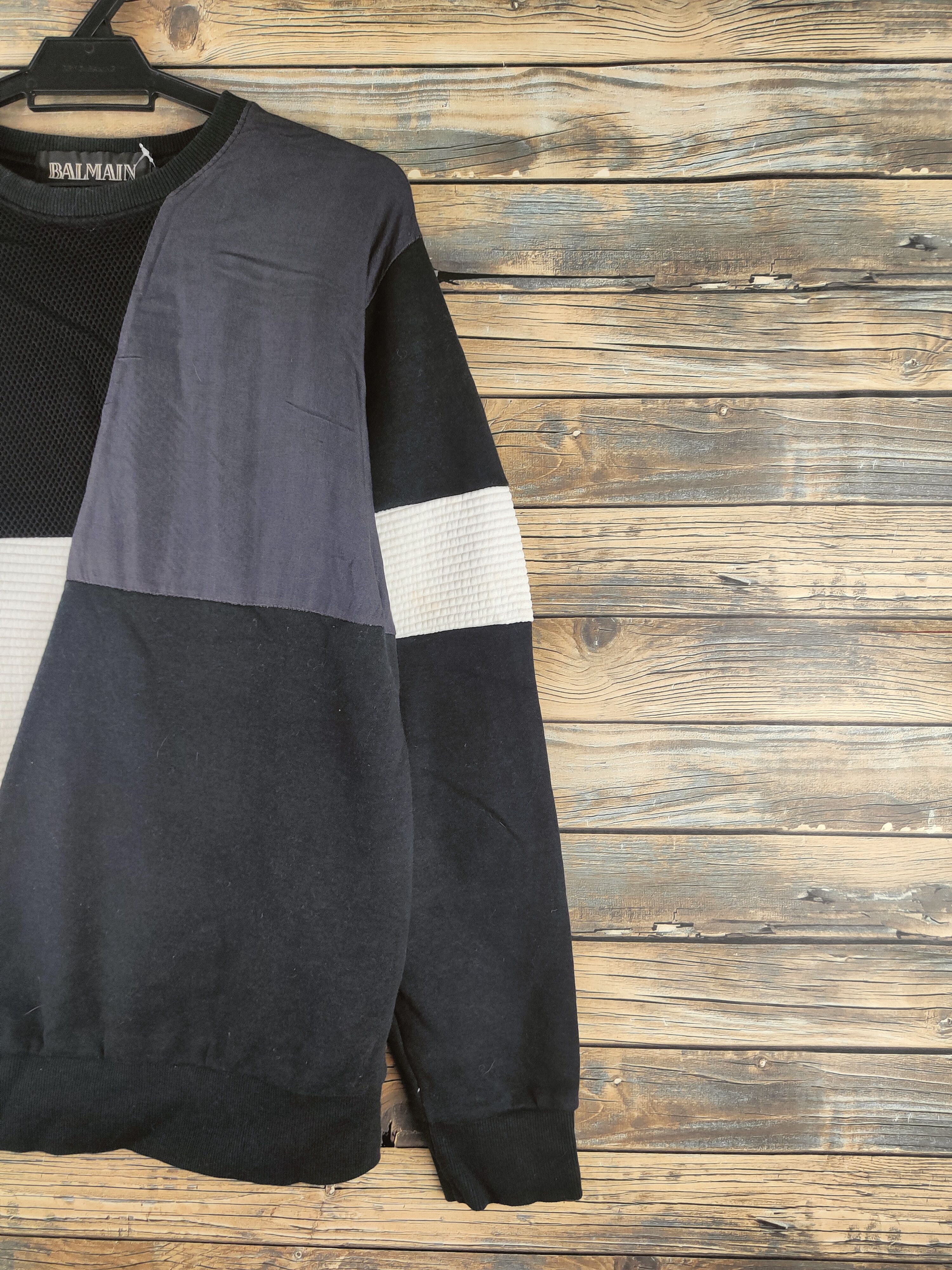 Japanese Brand DL Balmain Paris Black White Knitwear Sweatshirts #46-905 Size US L / EU 52-54 / 3 - 5 Thumbnail