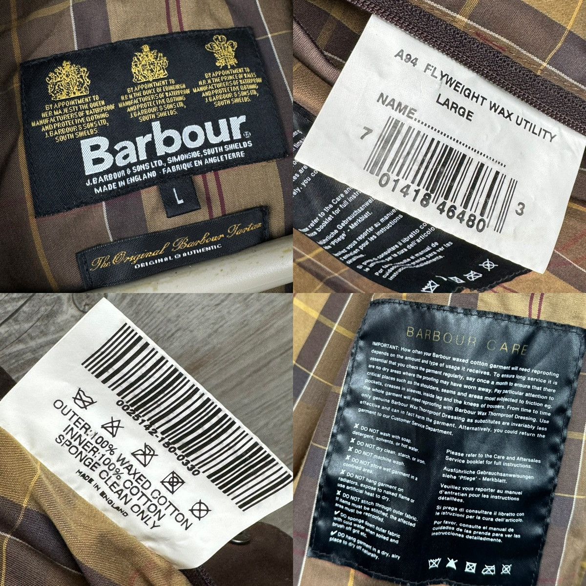 Barbour BARBOUR JACKET VINTAGE A94 FLYWEIGHT WAX UTILITY LARGE Size US L / EU 52-54 / 3 - 3 Thumbnail