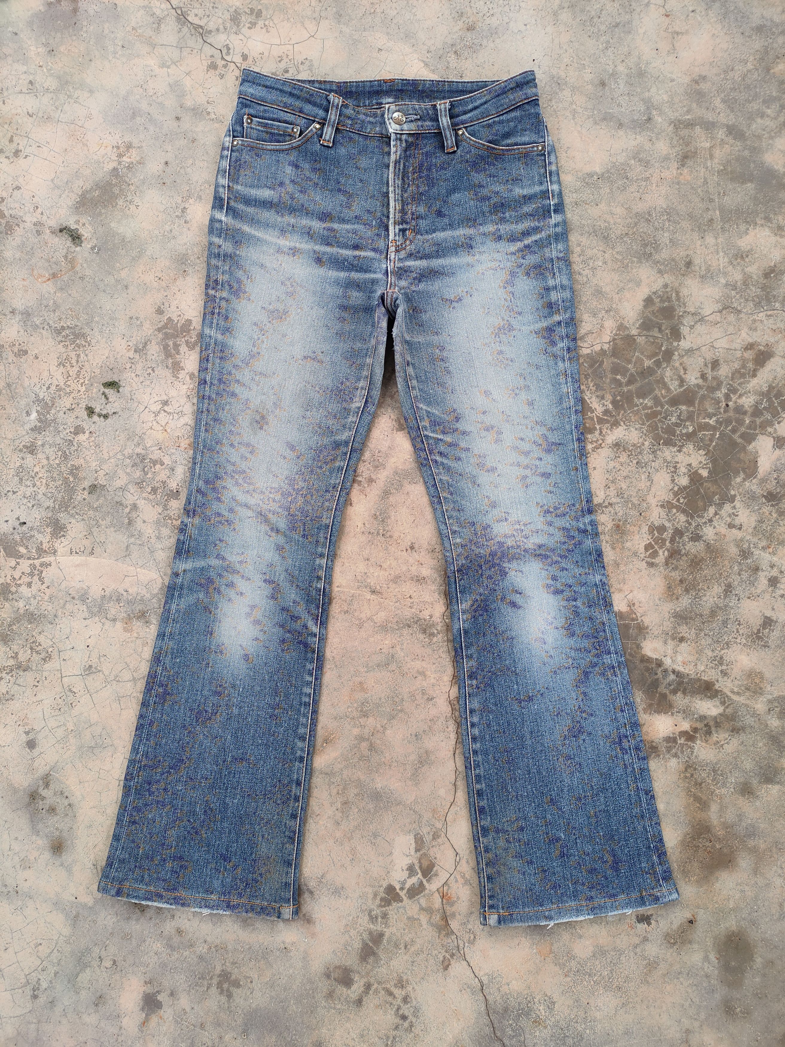 Japanese Brand W29 VINTAGE AE FLARE ART FADED JEANS DENIM PANTS Size US 29 - 1 Thumbnail