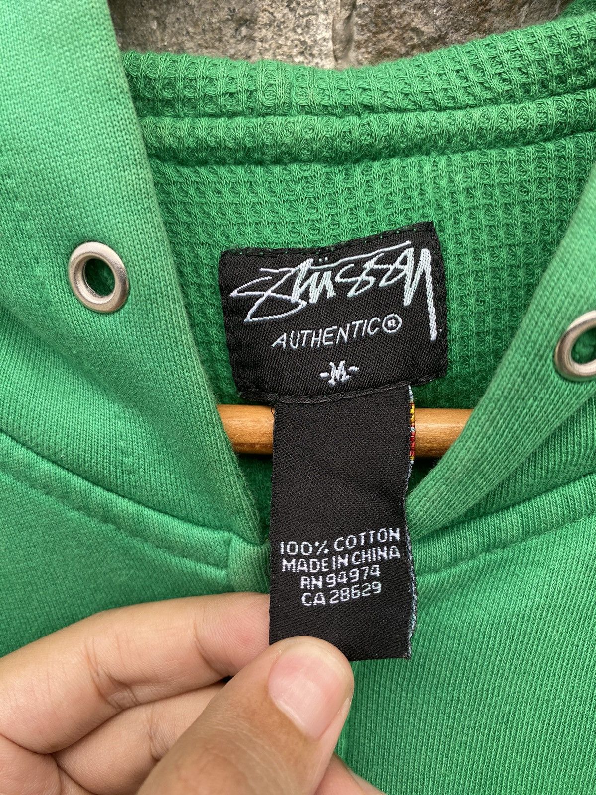 Stussy Vintage Stussy Patch Thermal Zipp Hoodie Size US M / EU 48-50 / 2 - 8 Thumbnail
