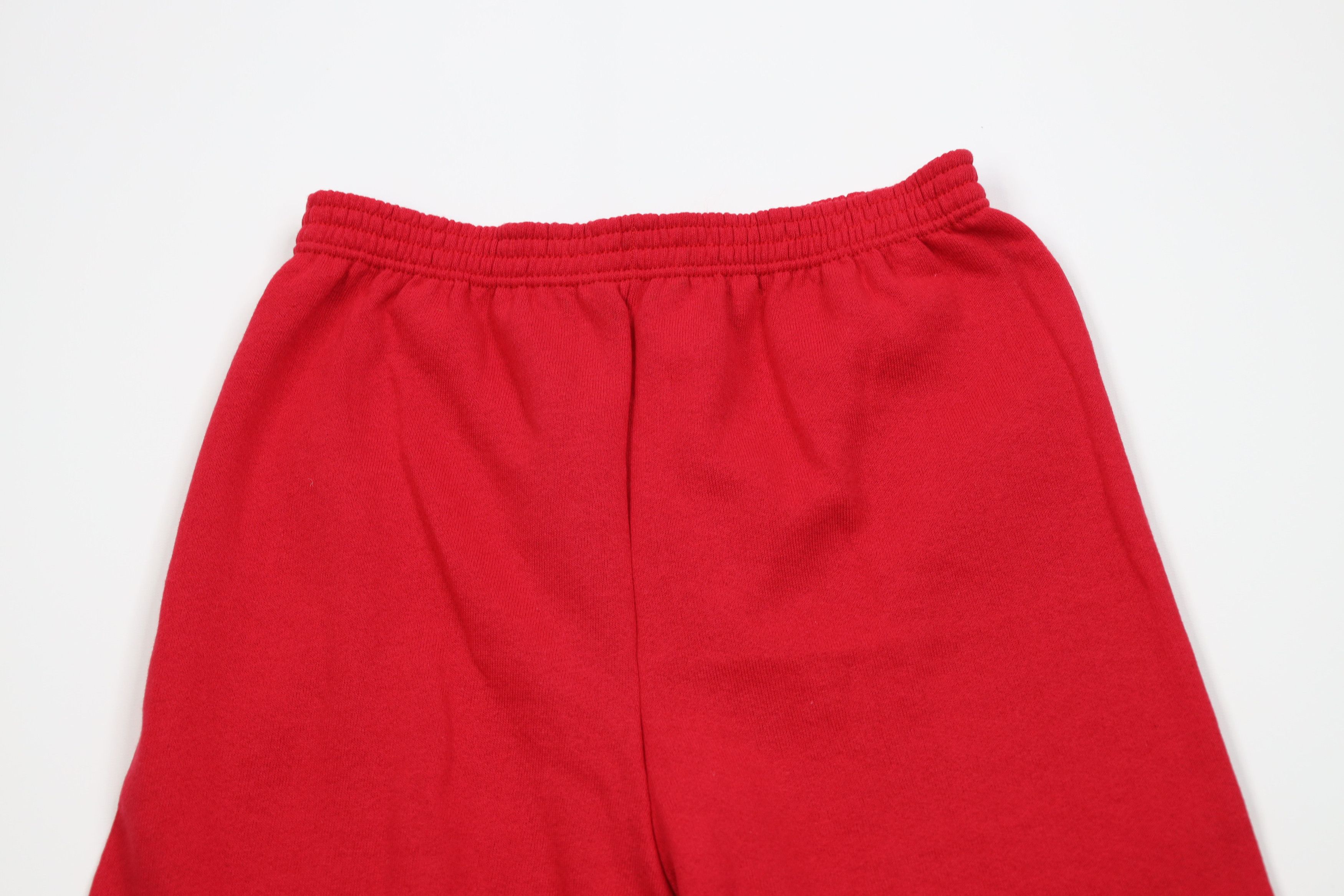 Vintage Vintage 90s Streetwear Tapered Sweatpants Pants Red USA Size 24" / US 00 / IT 34 - 2 Thumbnail