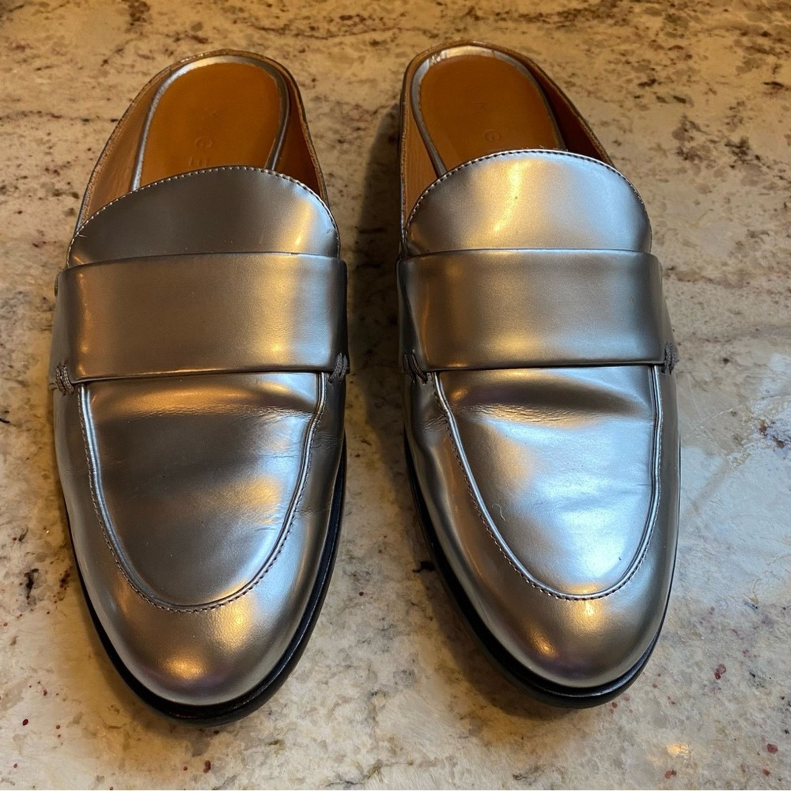 M.Gemi M. Gemi $278 The Pisa Silver Loafer Mule Size 35.5 US 5 Size US 5 / IT 35 - 2 Thumbnail