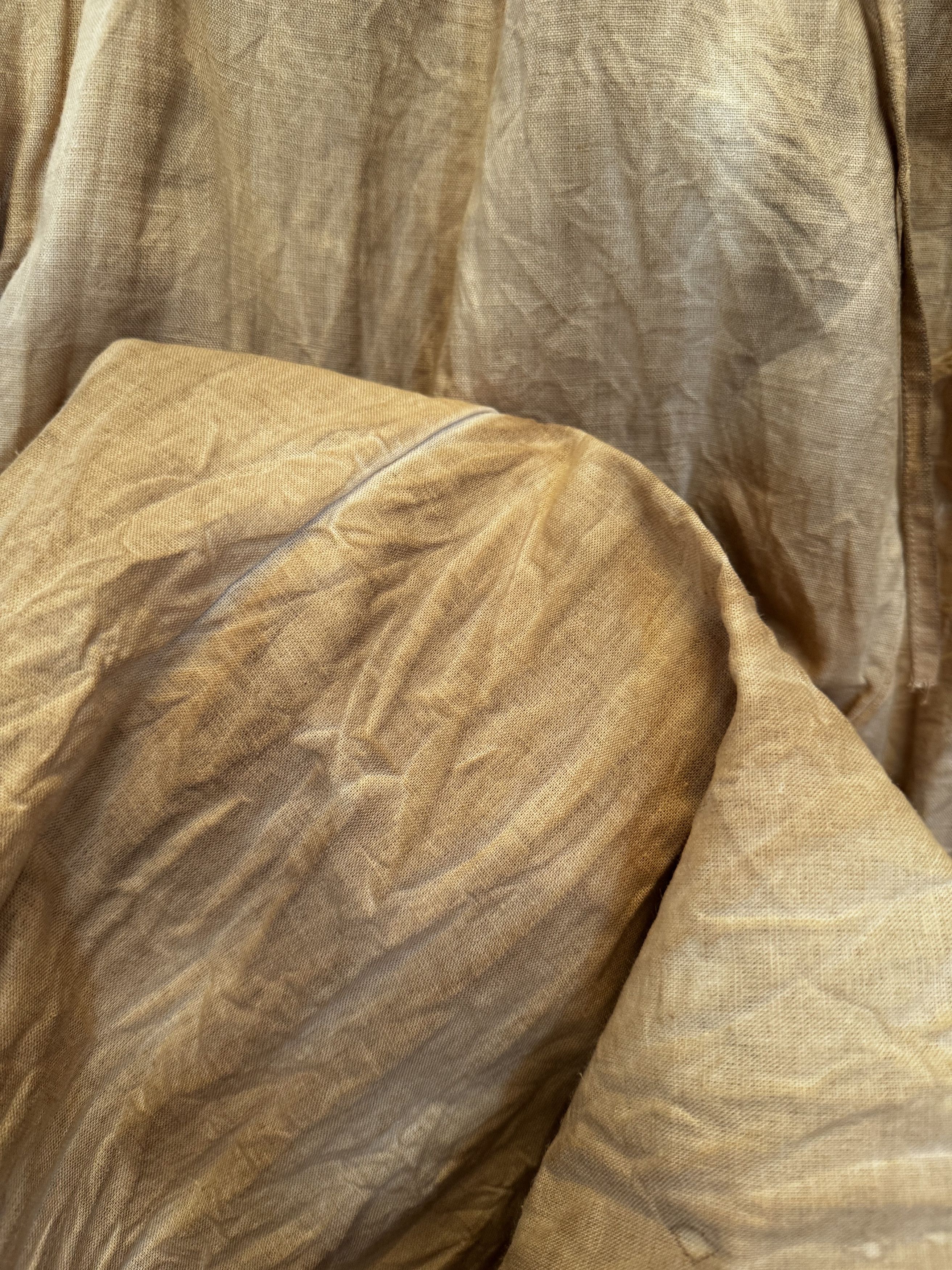 Mavranyma Loose linen dress dyed with coffee Size M / US 6-8 / IT 42-44 - 6 Thumbnail