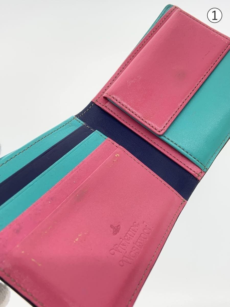 Vivienne Westwood Contrast Stitch Orb Leather Wallet Size ONE SIZE - 4 Thumbnail