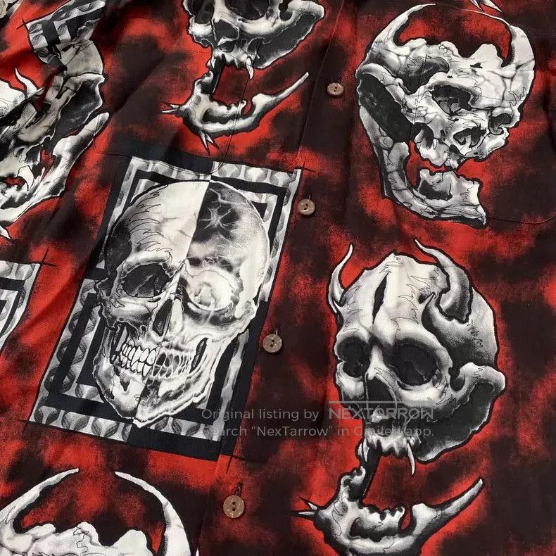 Wacko Maria WACKO MARIA Skull Graffiti Long Sleeve Shirt Size US L / EU 52-54 / 3 - 4 Thumbnail