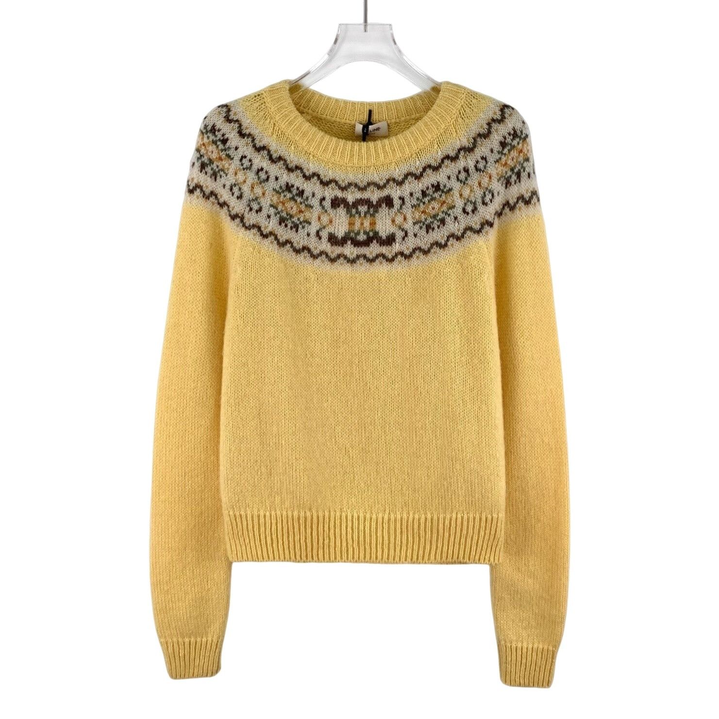 Celine Celine Triomphe Fair Isle Wool Sweater S Size US S / EU 44-46 / 1 - 1 Thumbnail