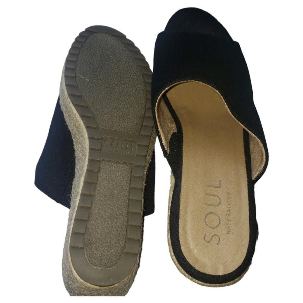 Designer SH101 Naturalizer Soul Wedge Black 9.5 Size US 9.5 / IT 39.5 - 8 Thumbnail