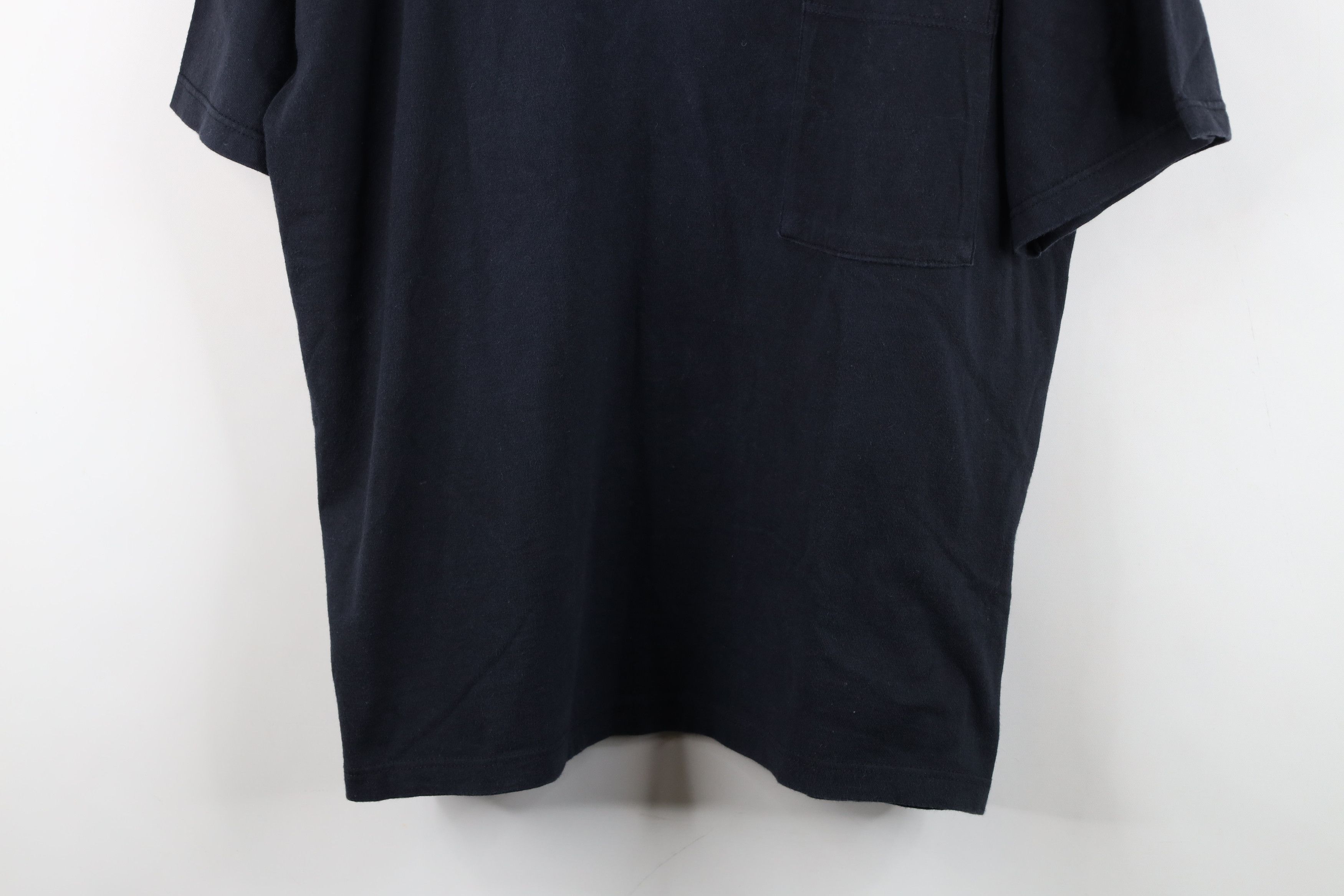 Vintage Vintage 90s Streetwear Blank Pocket T-Shirt Black Cotton USA Size XXL / US 16-18 / IT 52-54 - 3 Thumbnail