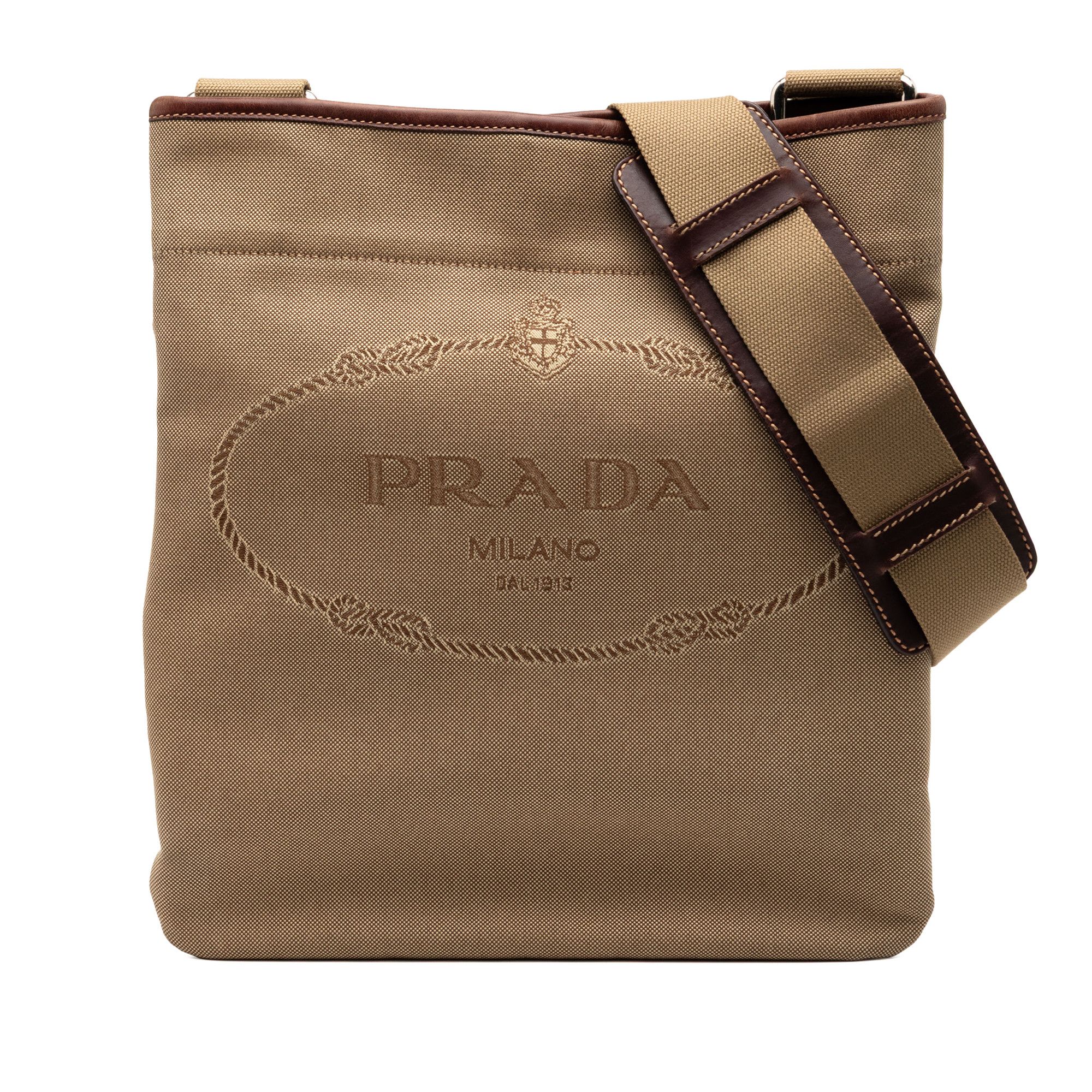 Prada Prada Canvas Canapa Logo Crossbody Size ONE SIZE - 1 Thumbnail