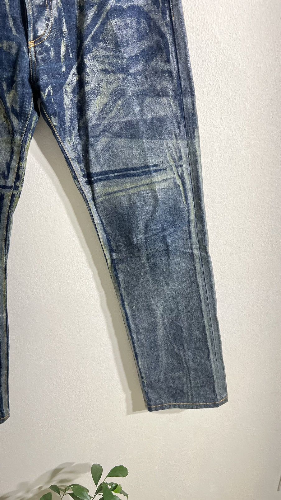 Dior Dior x hedi slimane a/w 2003 “luster” green wax coated Size US 33 - 7 Thumbnail
