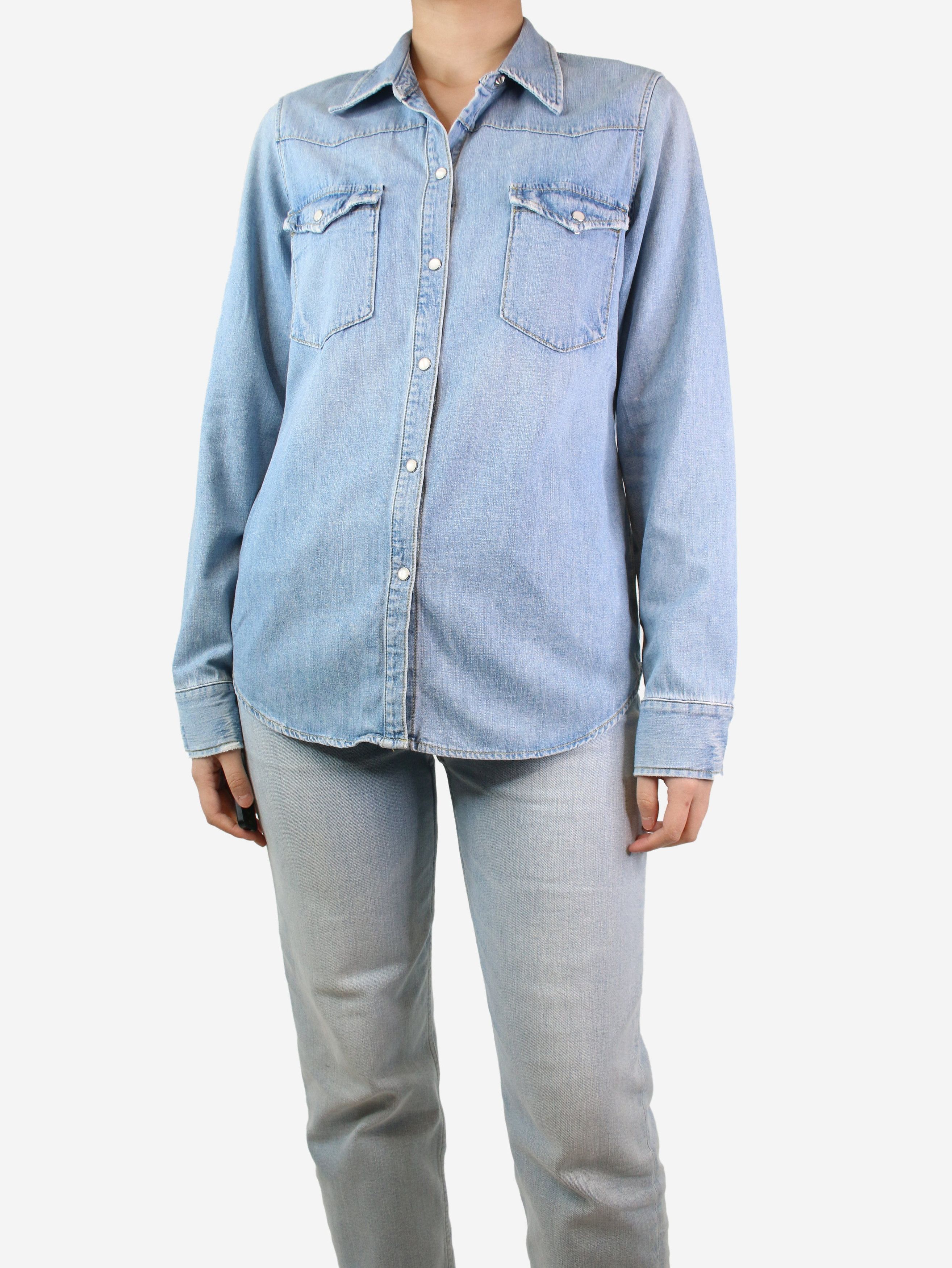 Blue denim shirt size M - Main Image