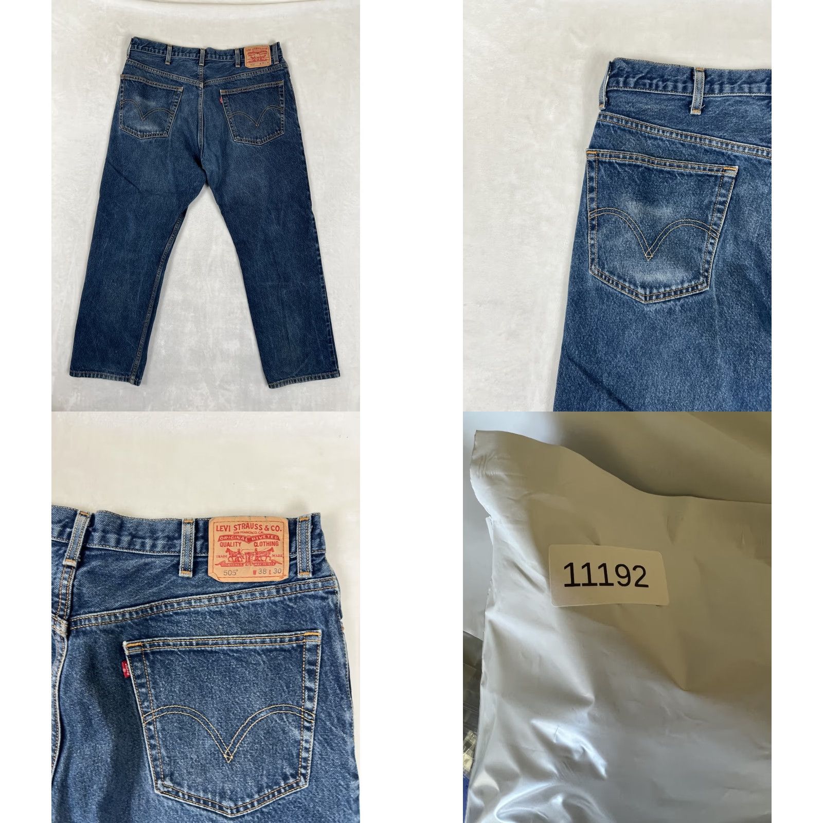 Levi's VINTAGE Levi’s 505 Jeans - 36x30 - Denim - Blue - Regular Fit - 5-Pocket - Zip - Mid Rise - Mexico - USA Theme - 90s - Men's Size US 36 / EU 52 - 8 Thumbnail