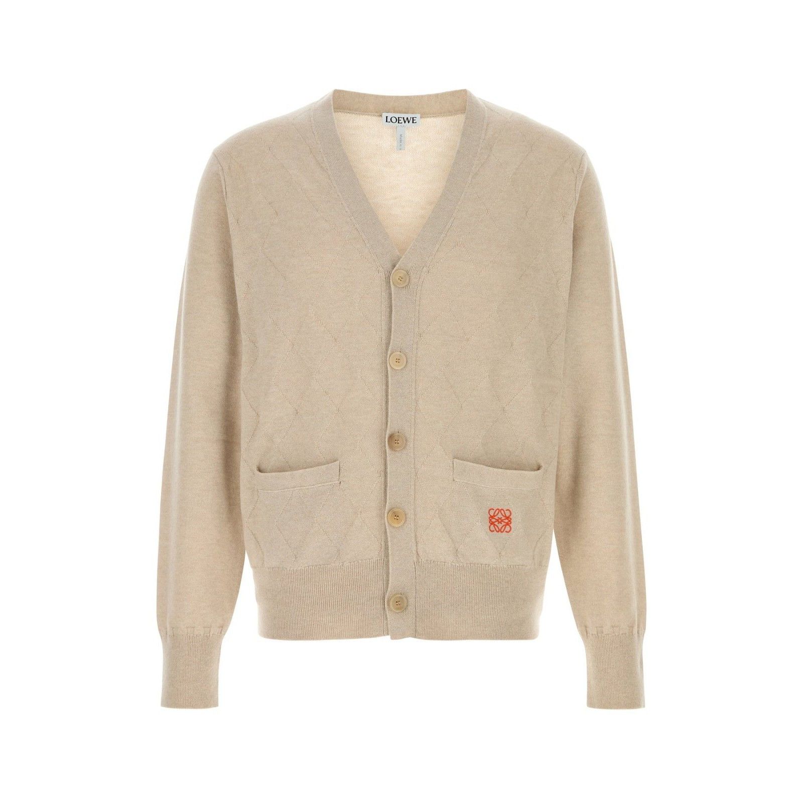 Loewe LOEWE Sand Wool Blend Cardigan New & Authentic (Men's size:L Size US L / EU 52-54 / 3 - 1 Thumbnail