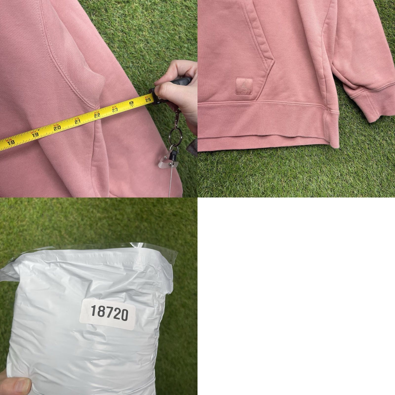 Jordan Brand Air Jordan Hoodie Womens Small Pink Heavyweight Pullover Nike y2k Size S / US 4 / IT 40 - 8 Thumbnail