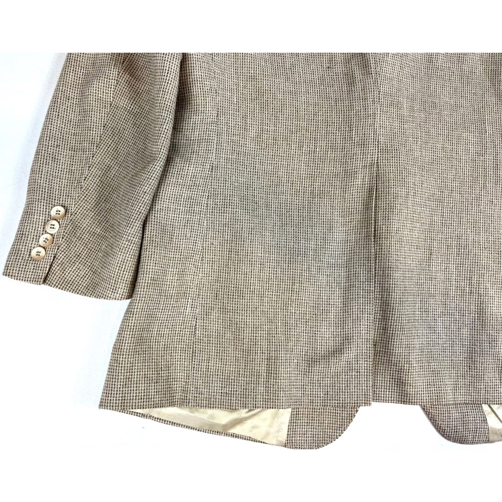 Ralph Lauren VINTAGE Ralph Lauren Blazer Wool Tweed Jacket Mens 42 Beige University Club 90s Classic Designer Jacket Size US XL / EU 56 / 4 - 6 Thumbnail