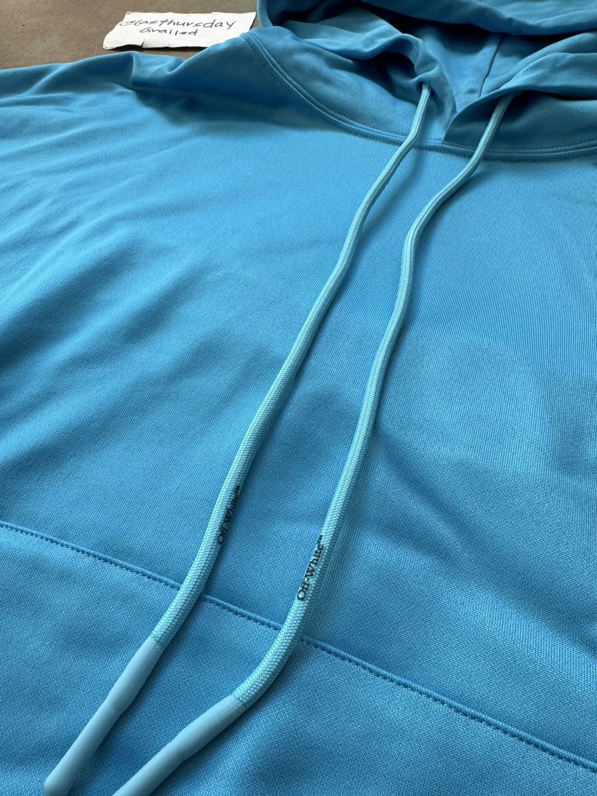 Off-White Off-White Hand Logo Hoodie Blue Medium Size US M / EU 48-50 / 2 - 3 Thumbnail